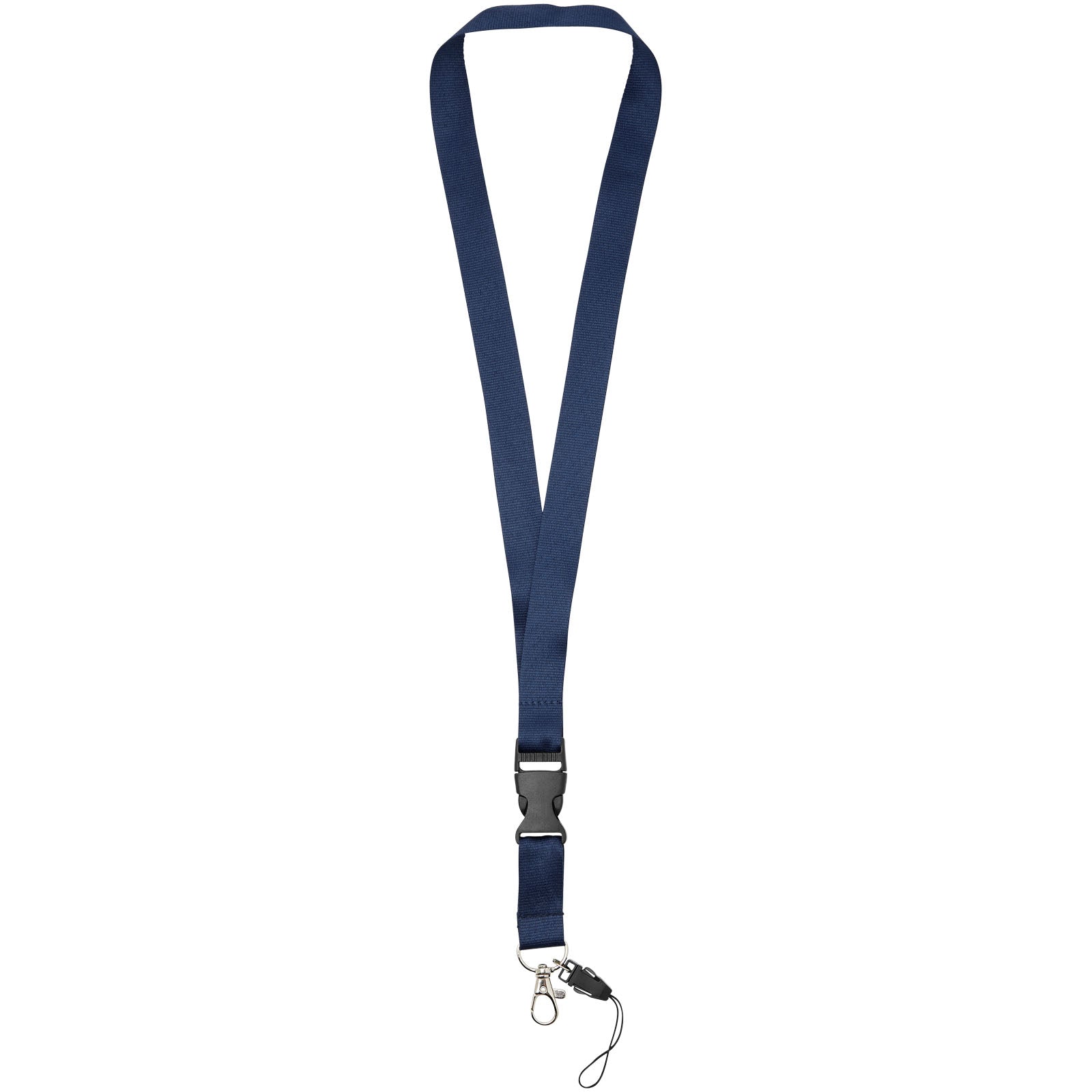 Sagan Lanyard mit abnehmbarer Schnalle und Handyband – Navy