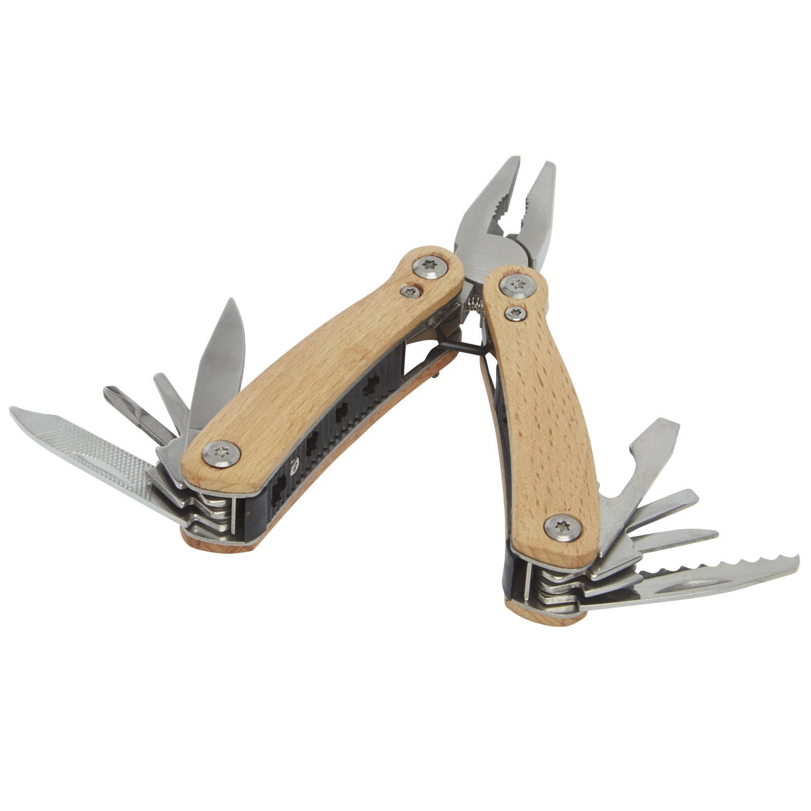 Anderson Mittelgroßes Multitool aus Holz mit 12 Funktionen – Natur