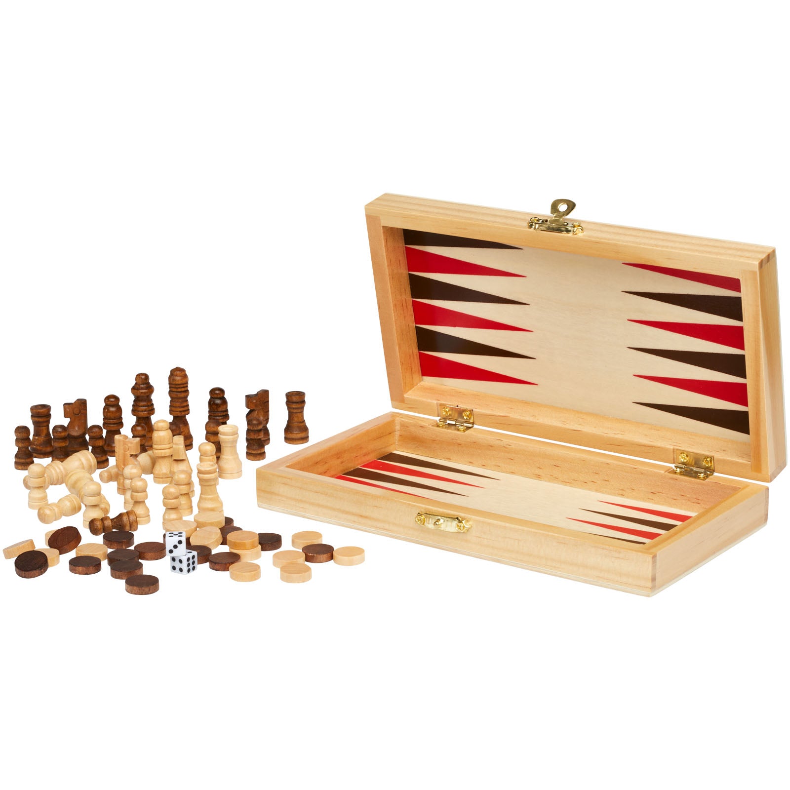 Mugo 3-in-1 Spieleset aus Holz – Natur
