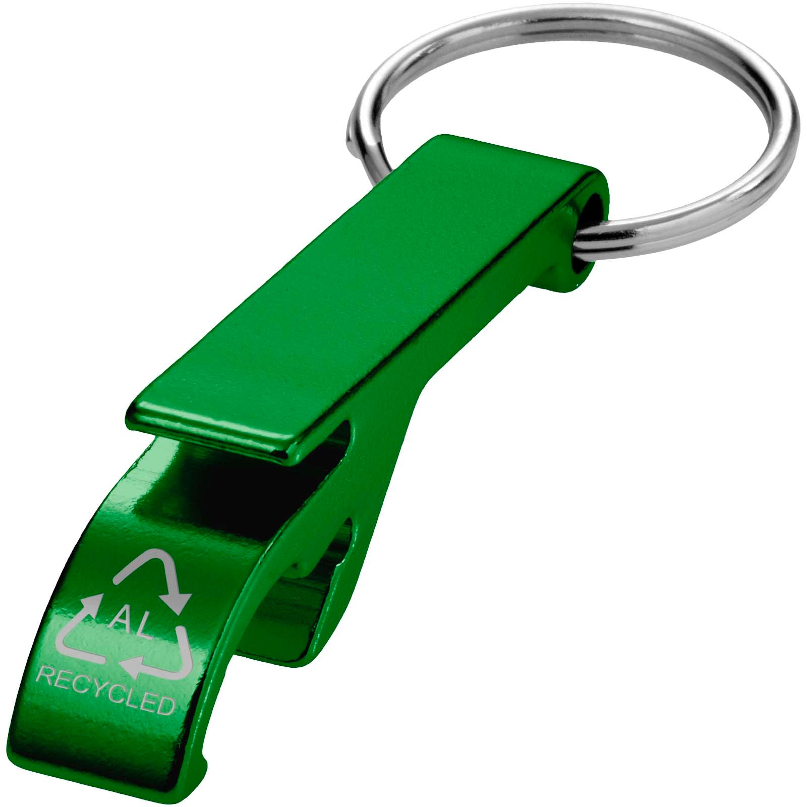 Tao Schlüsselanhänger mit Flaschen- und Dosenöffner aus recyceltem RCS Aluminium – Grün