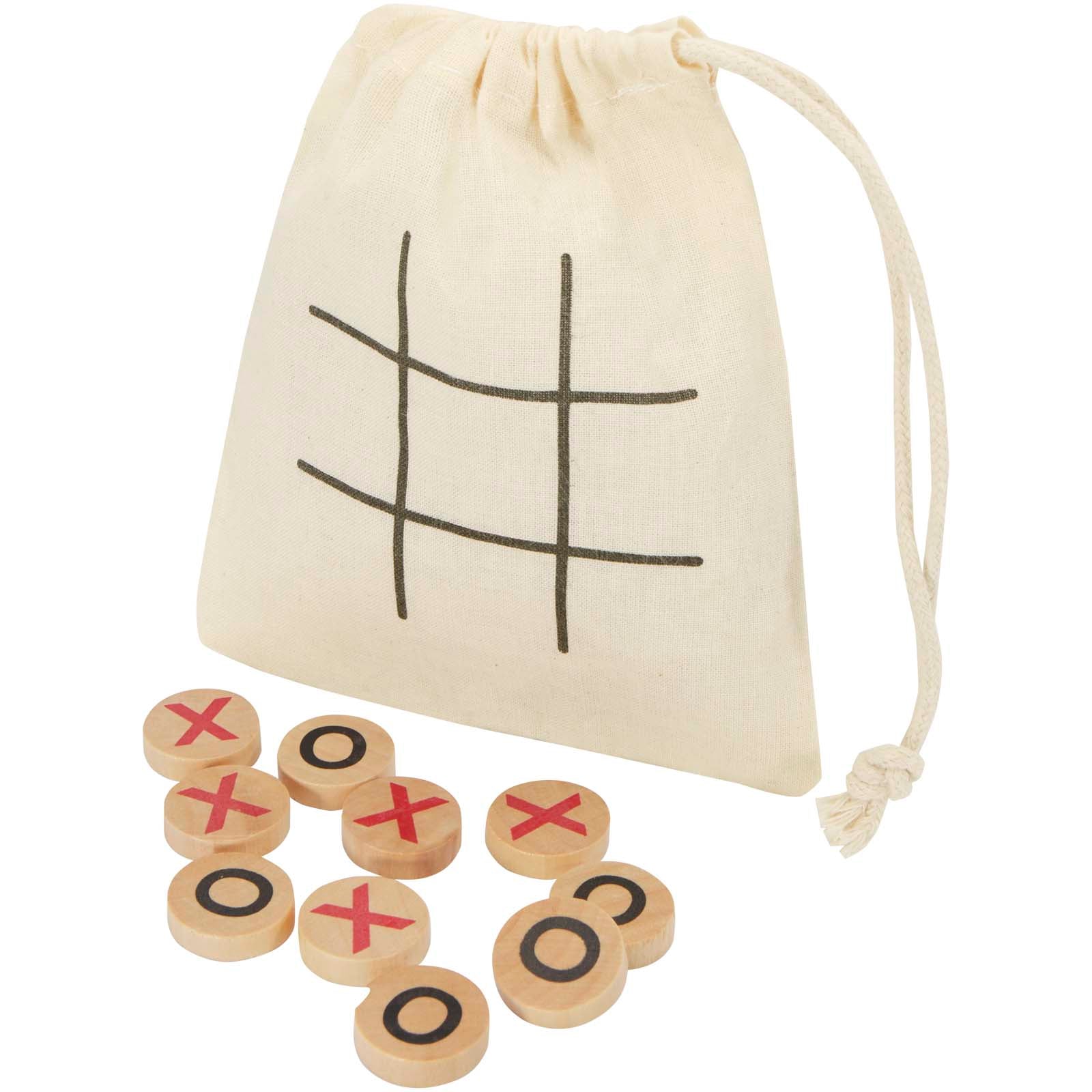 Whorl Tic-Tac-Toe Spiel aus Holz – Natur