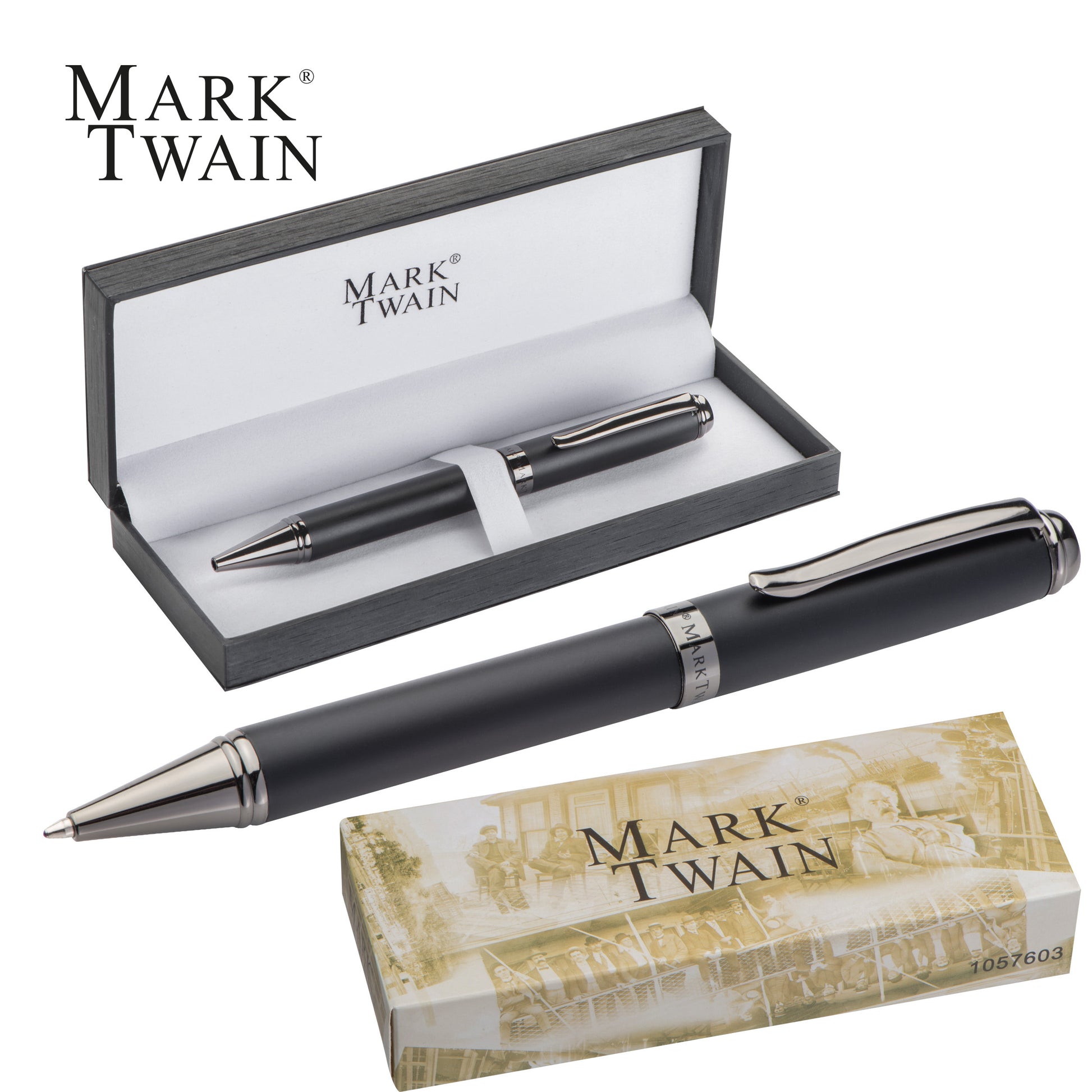 Mark Twain Kugelschreiber aus Metall MARCOS