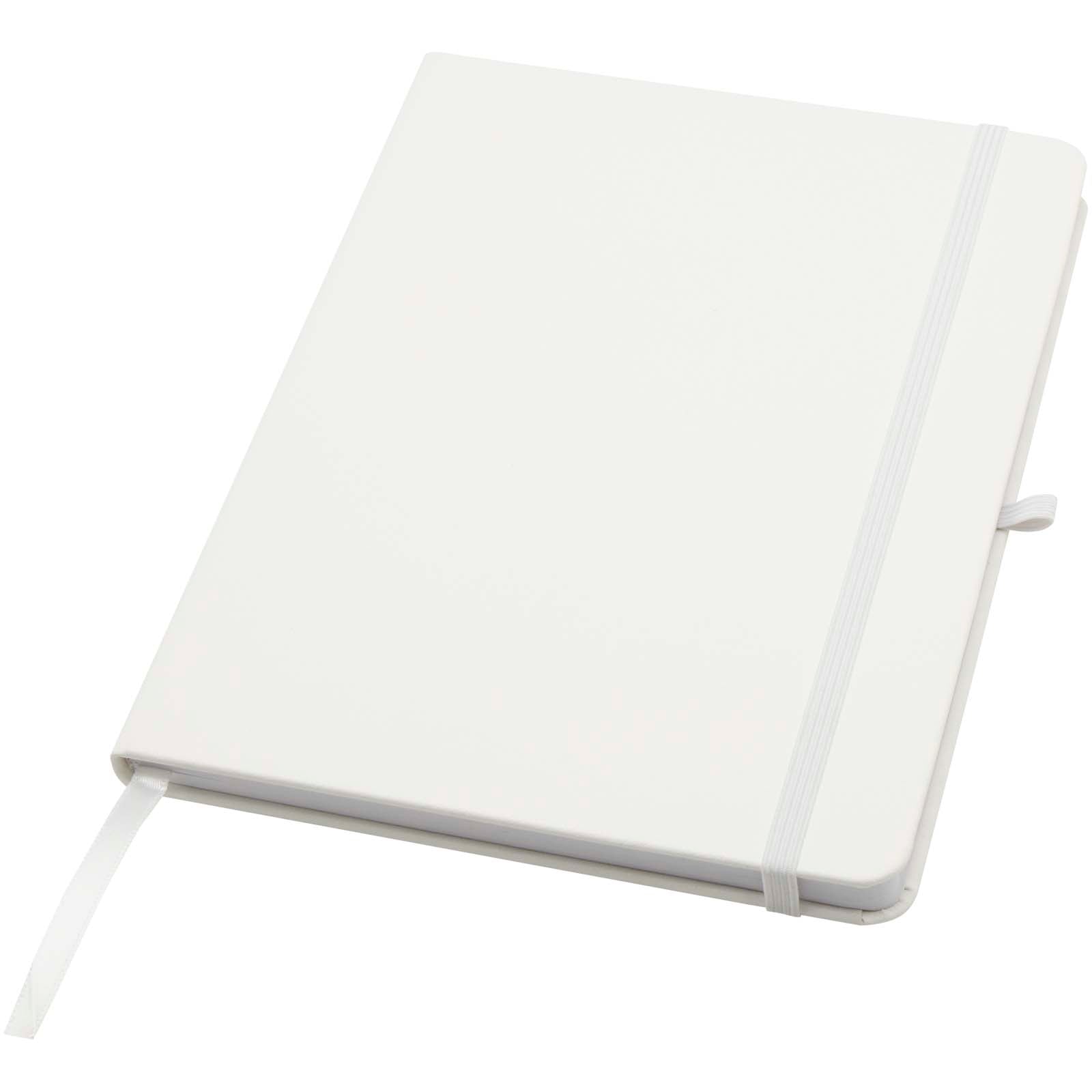 Teak A5 Hardcover Notizbuch, liniert, aus recyceltem Material – Weiss