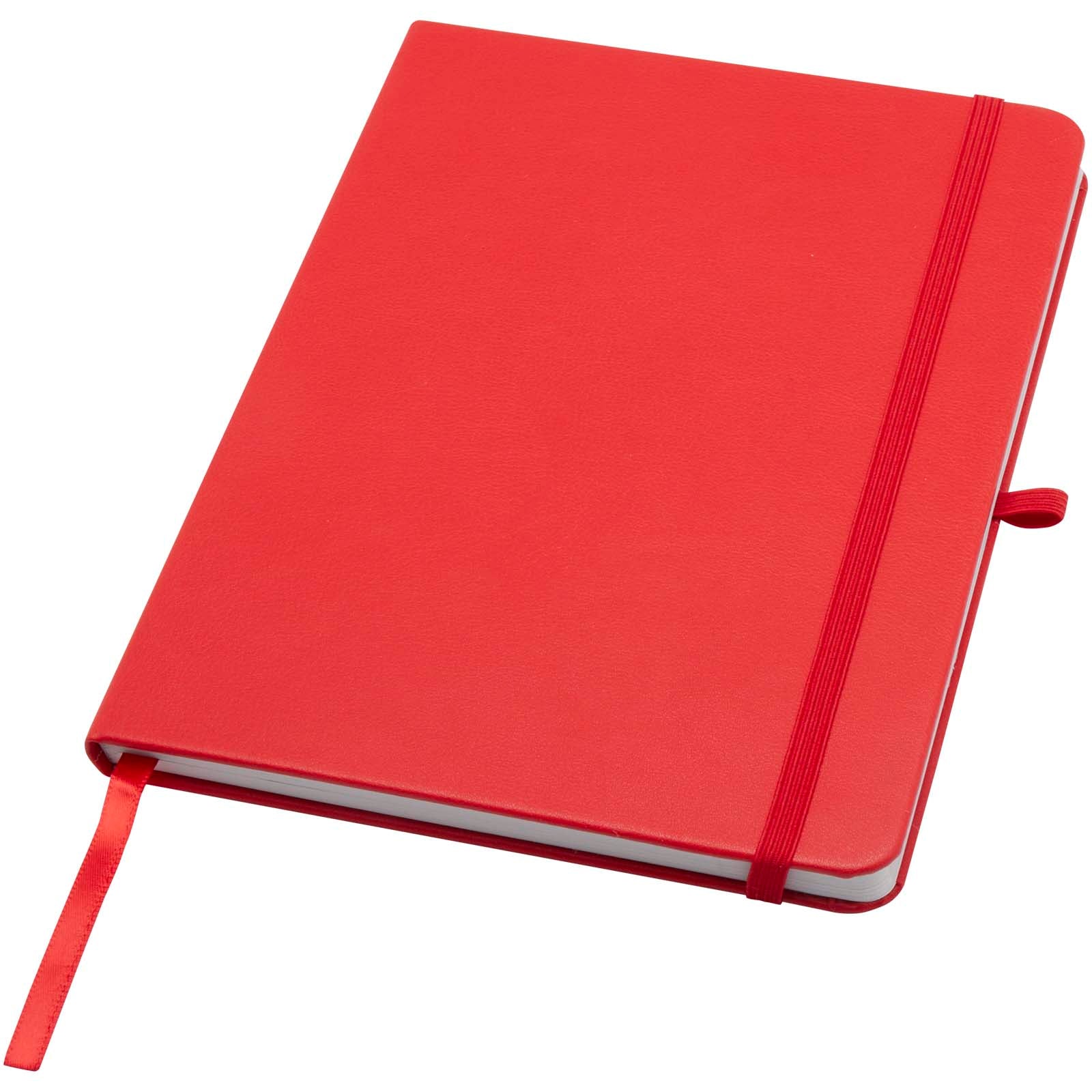 Teak A5 Hardcover Notizbuch, liniert, aus recyceltem Material – Rot