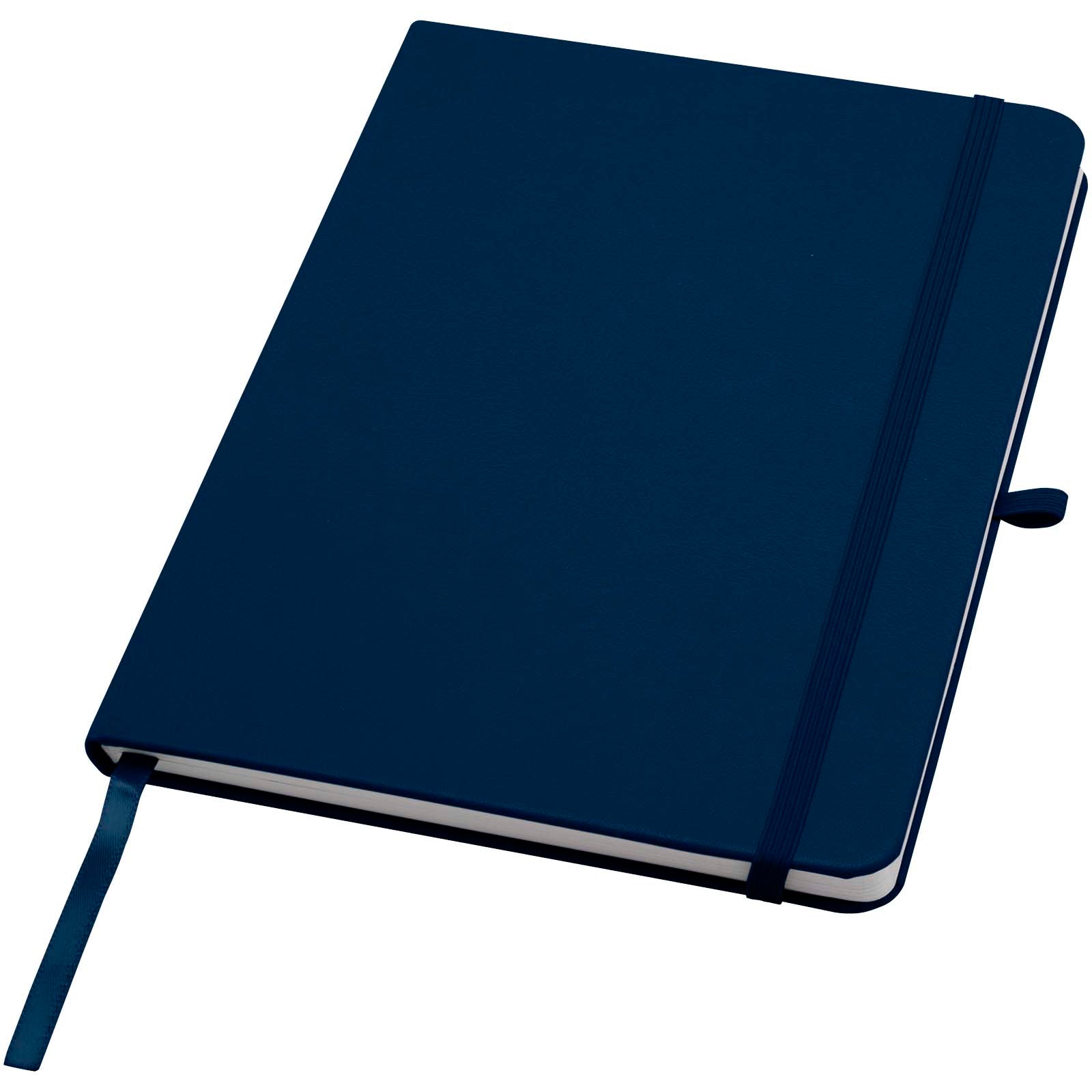 Teak A5 Hardcover Notizbuch, liniert, aus recyceltem Material – Navy