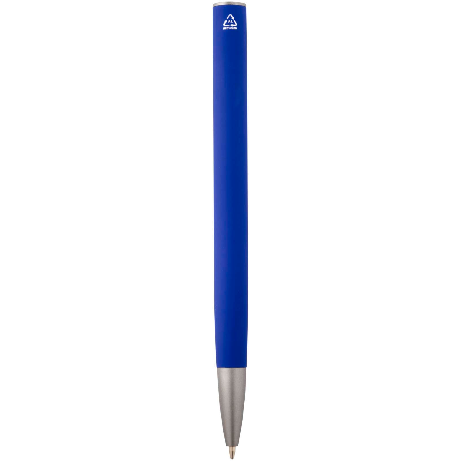 Ziguur Kugelschreiber aus recyceltem Aluminium (schwarze Mine)