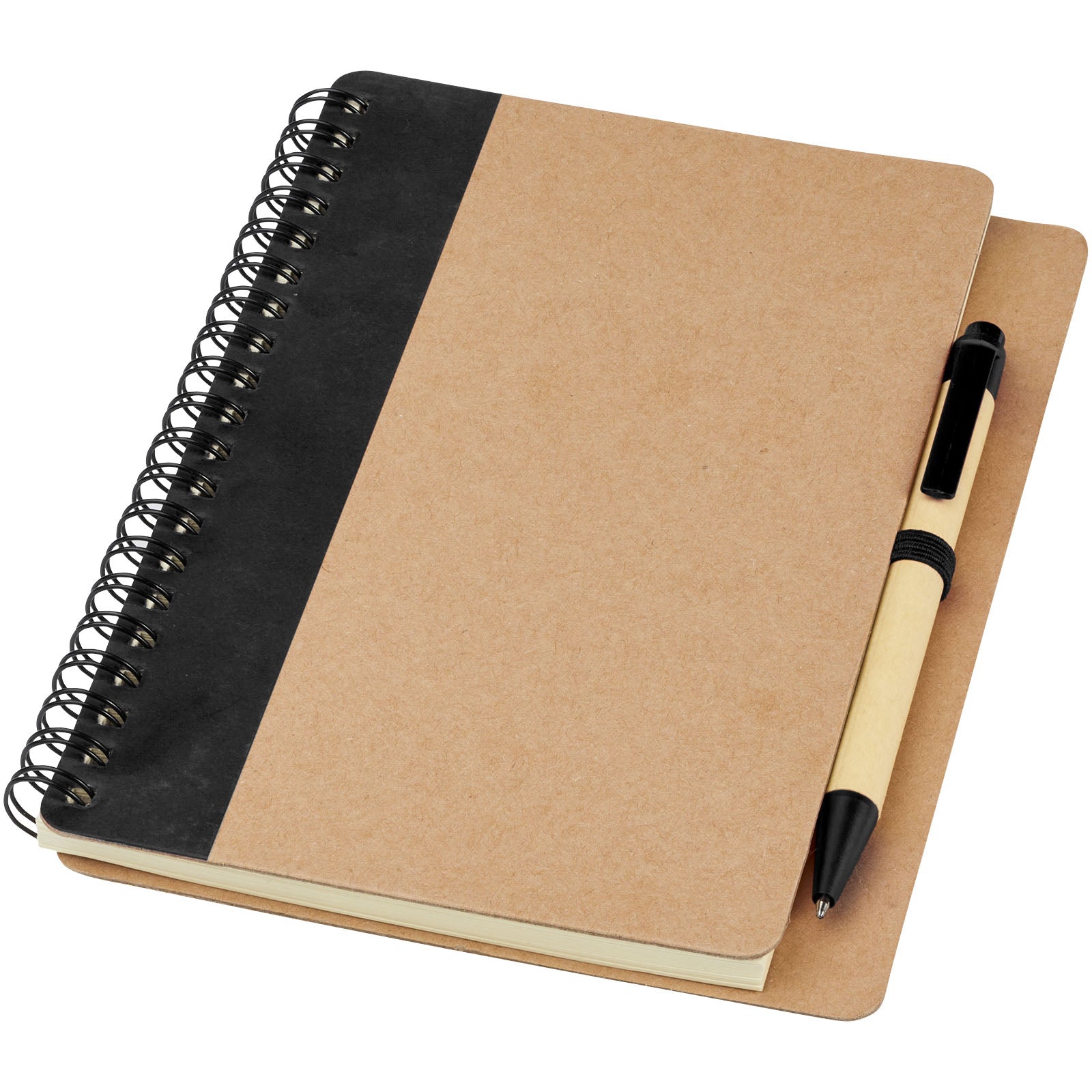 Priestly A6 Recycling Notizbuch mit Stift – Natur und Schwarz