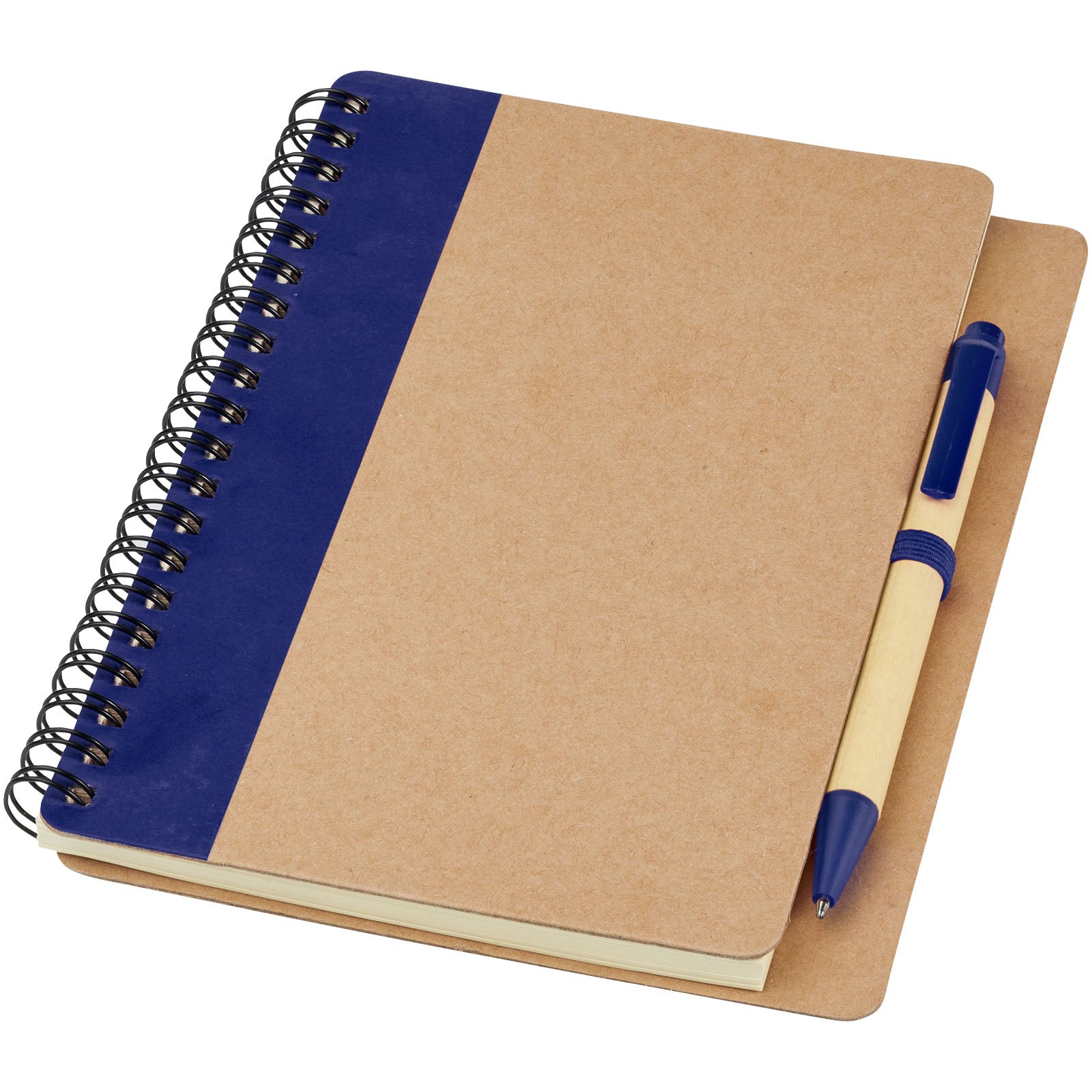 Priestly A6 Recycling Notizbuch mit Stift – Natur und Navy