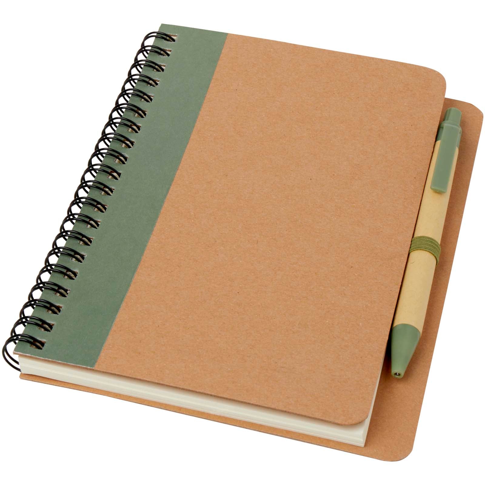 Priestly A6 Recycling Notizbuch mit Stift – Heather Grün und Natur