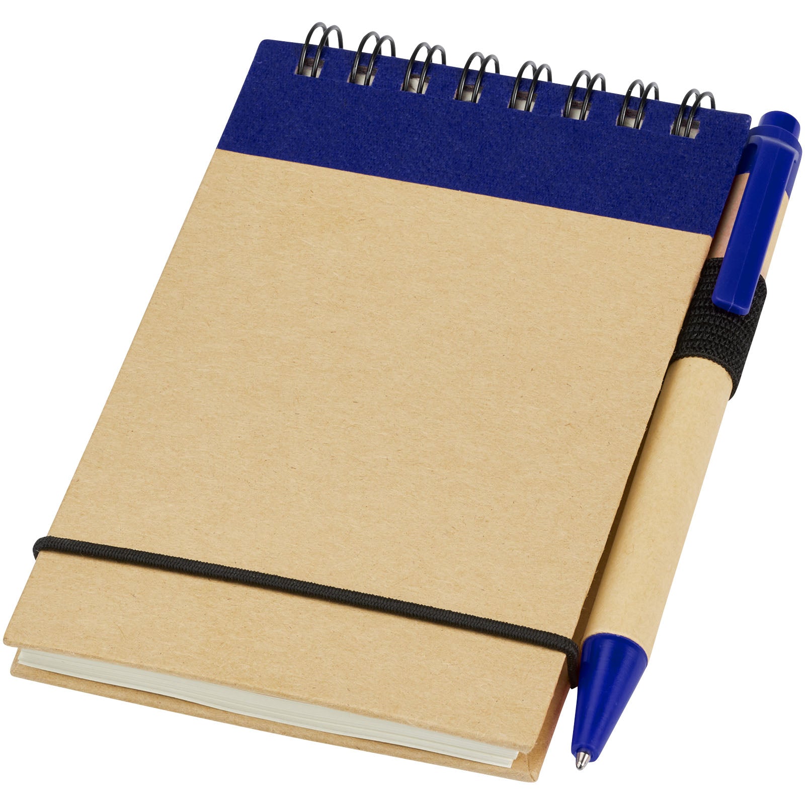Zuse A7 Recycling Notizblock mit Stift – Natur und Navy