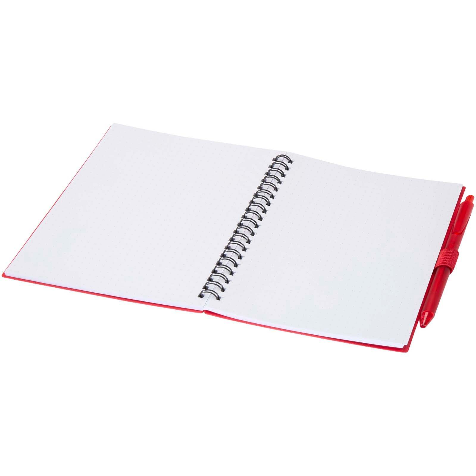 Niove Softcover Notizbuch aus recyceltem Kunststoff mit Kugelschreiber (blaue Mine)