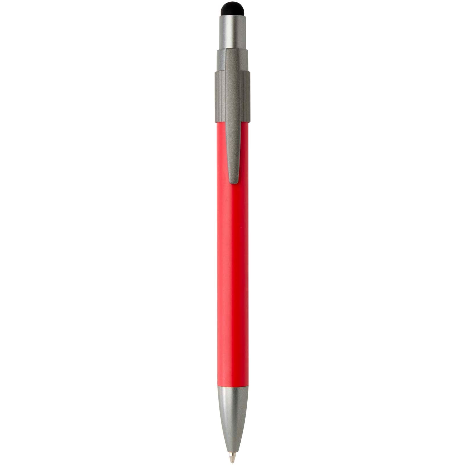 Rill RCS recycelter Kugelschreiber mit Stylus und Fidget Spinner (blaue Mine) – Rot