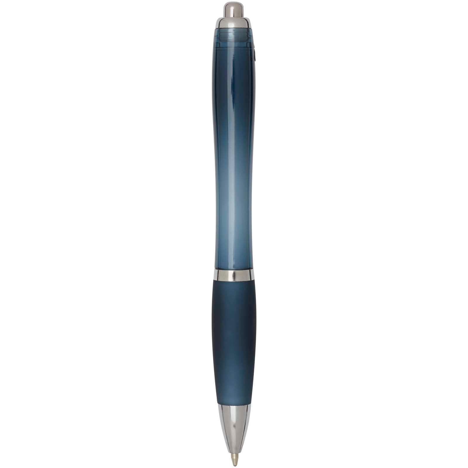 Nash RCS Kugelschreiber aus recyceltem Kunststoff mit farbigem Schaft und Griffzone (blaue Tinte)