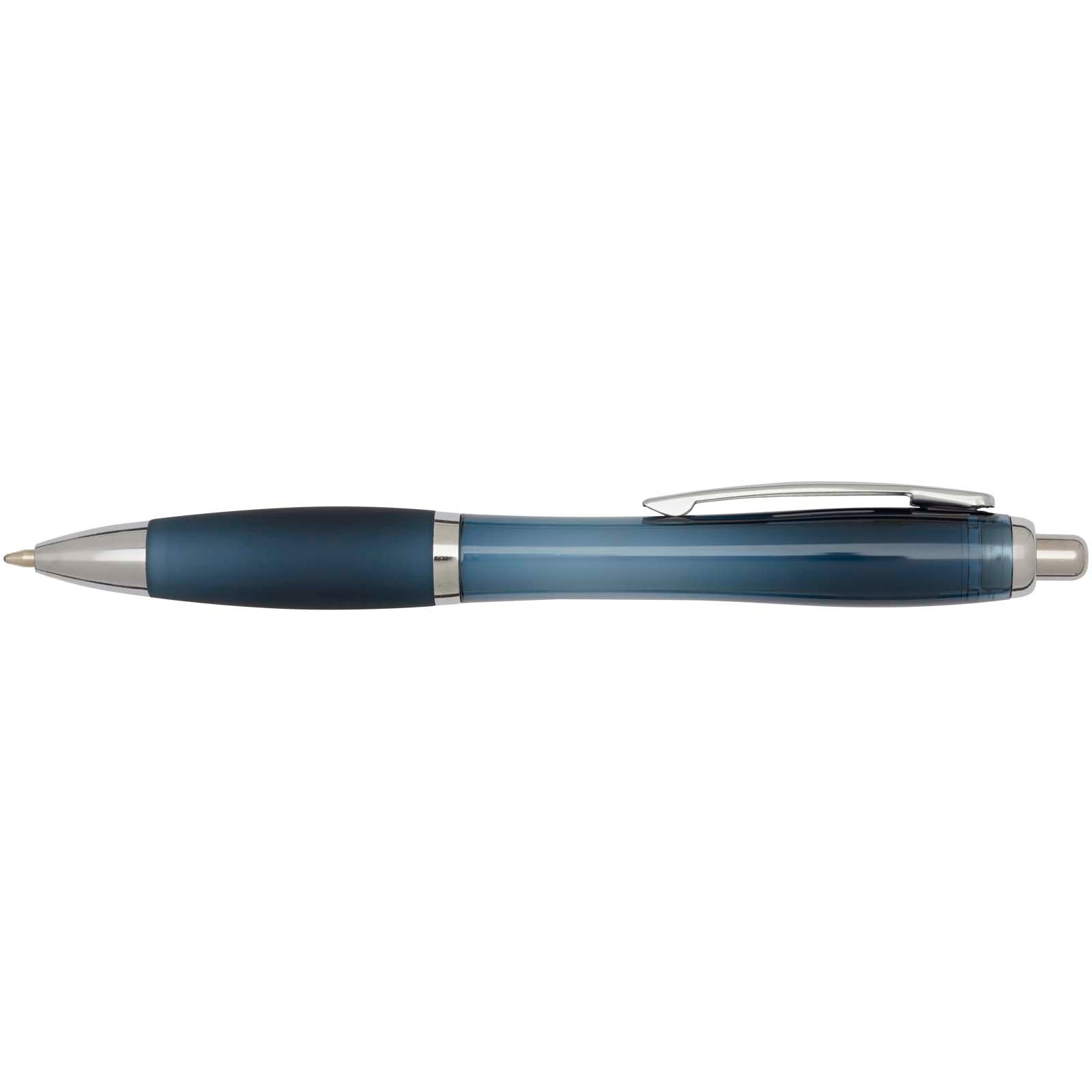 Nash RCS Kugelschreiber aus recyceltem Kunststoff mit farbigem Schaft und Griffzone (blaue Tinte)