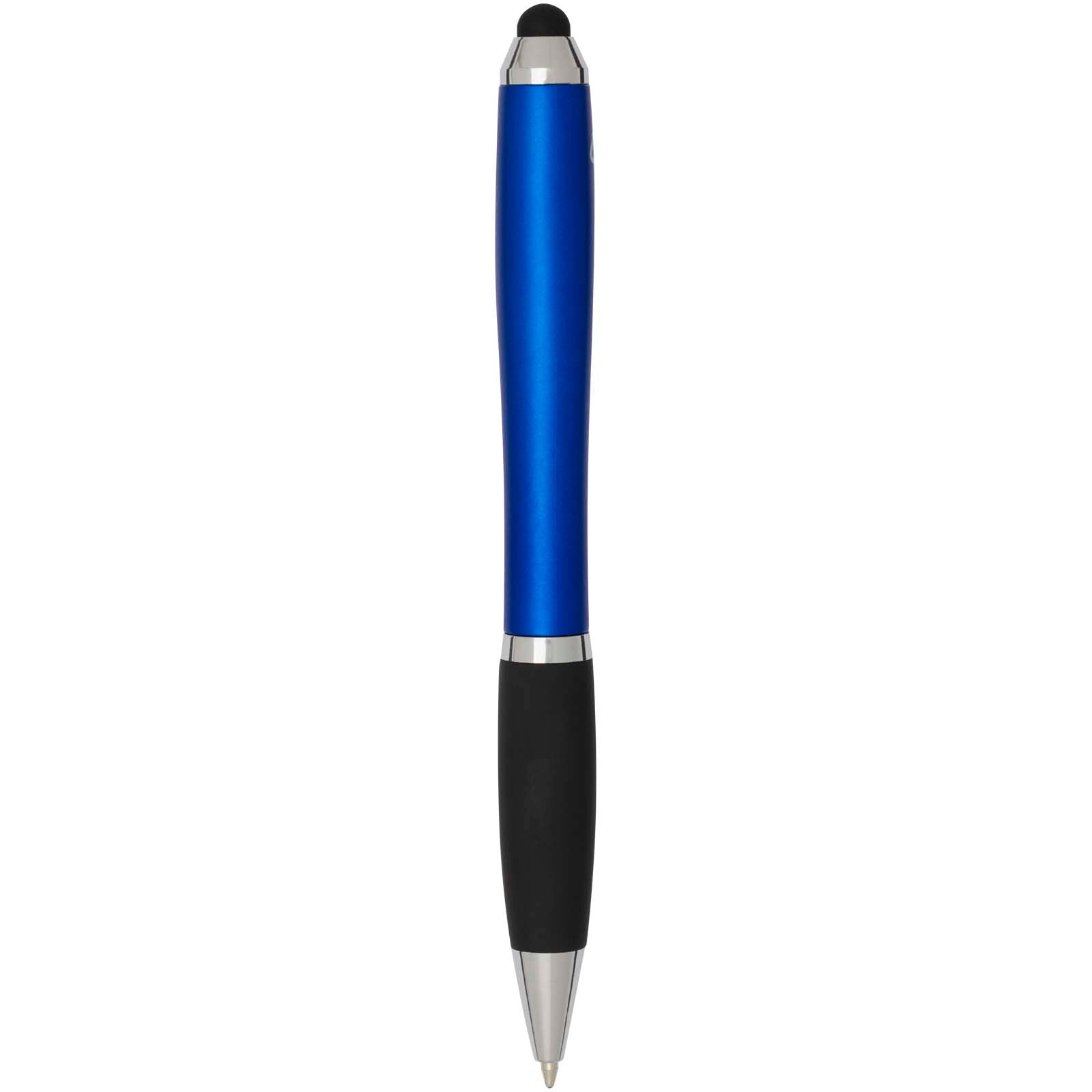 Nash RCS Stylus Kugelschreiber aus recyceltem Kunststoff mit farbigem Schaft und schwarzem Griff (blaue Tinte)