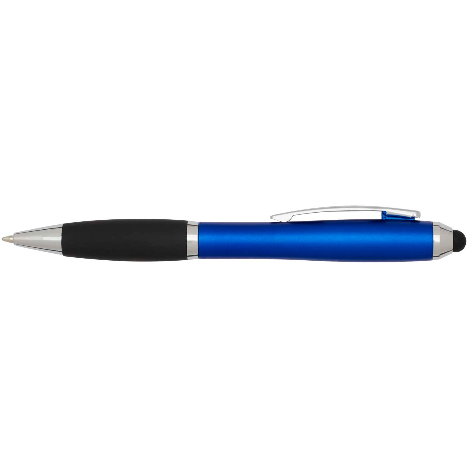 Nash RCS Stylus Kugelschreiber aus recyceltem Kunststoff mit farbigem Schaft und schwarzem Griff (blaue Tinte)