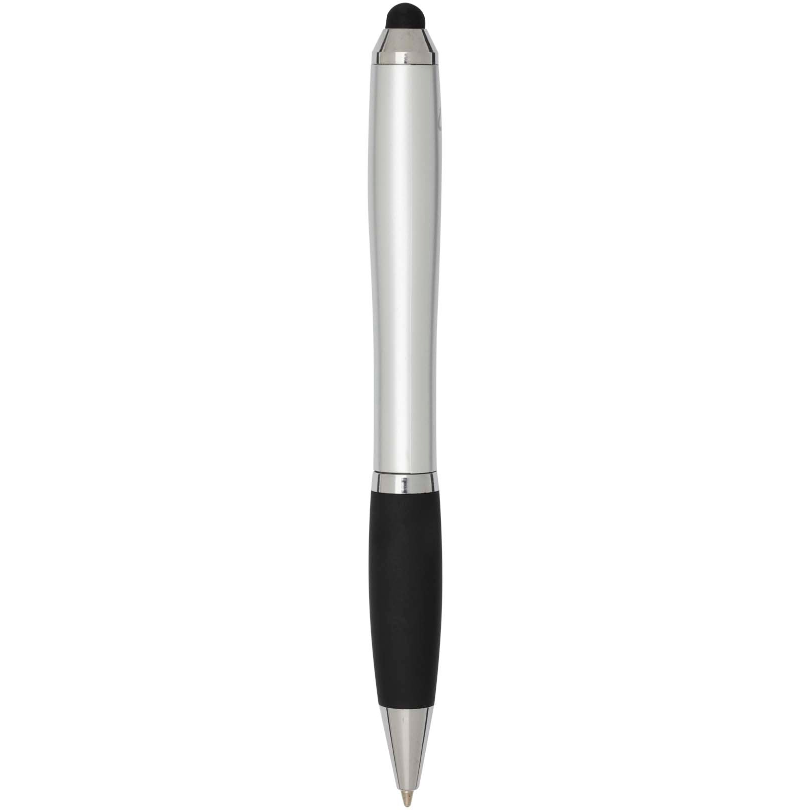 Nash RCS Stylus Kugelschreiber aus recyceltem Kunststoff mit farbigem Schaft und schwarzem Griff (blaue Tinte)