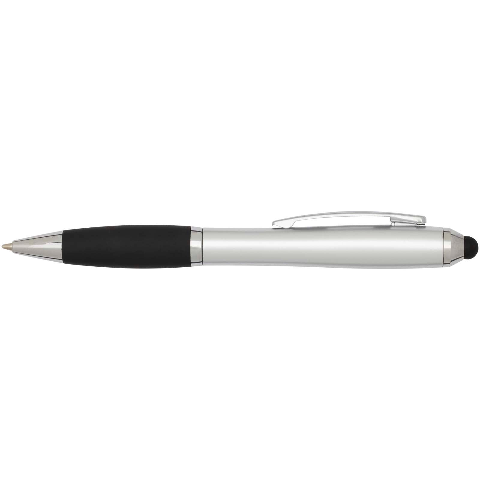 Nash RCS Stylus Kugelschreiber aus recyceltem Kunststoff mit farbigem Schaft und schwarzem Griff (blaue Tinte)