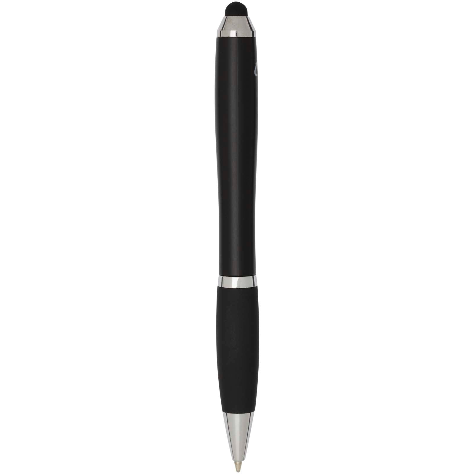 Nash RCS Stylus Kugelschreiber aus recyceltem Kunststoff mit farbigem Schaft und schwarzem Griff (blaue Tinte)