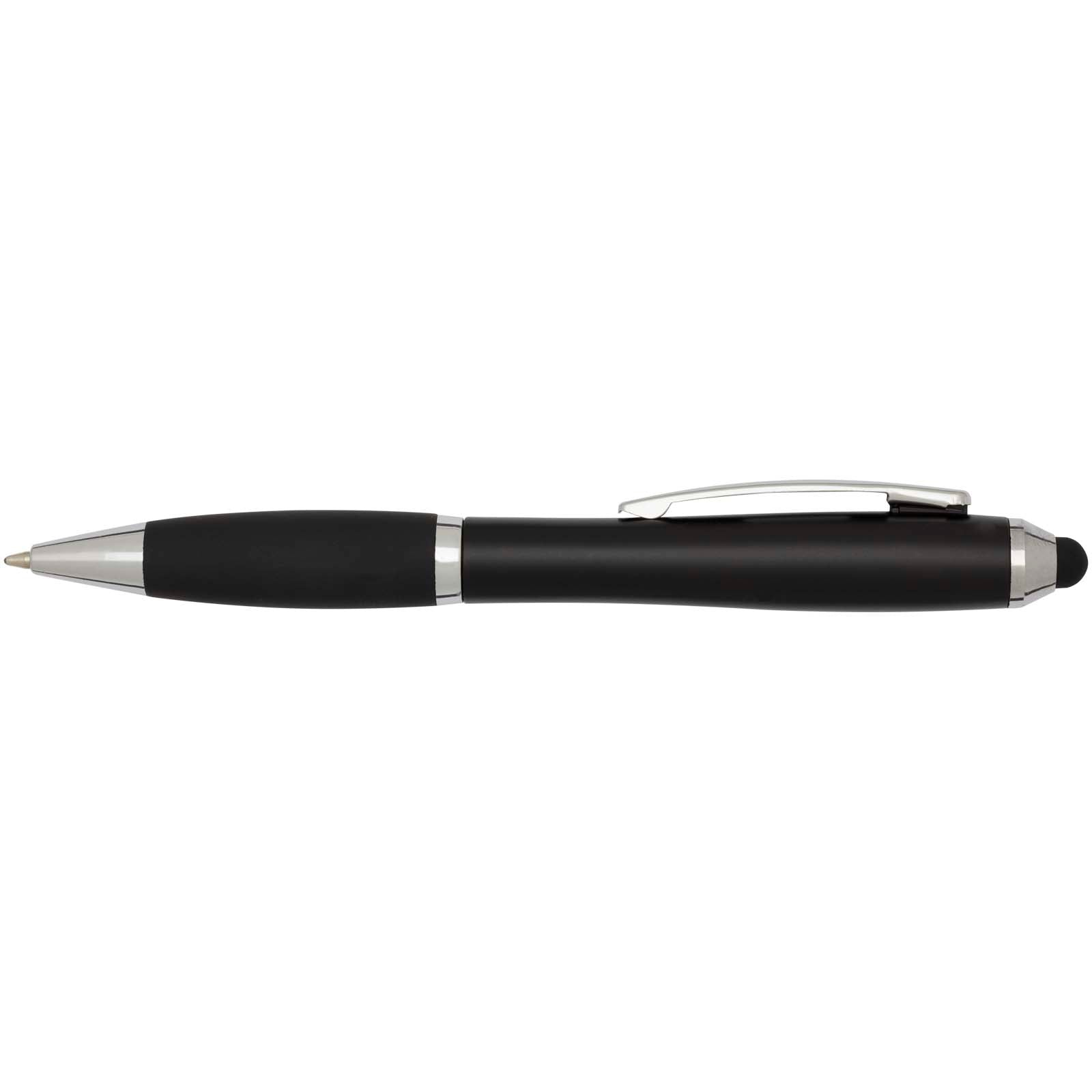 Nash RCS Stylus Kugelschreiber aus recyceltem Kunststoff mit farbigem Schaft und schwarzem Griff (blaue Tinte)