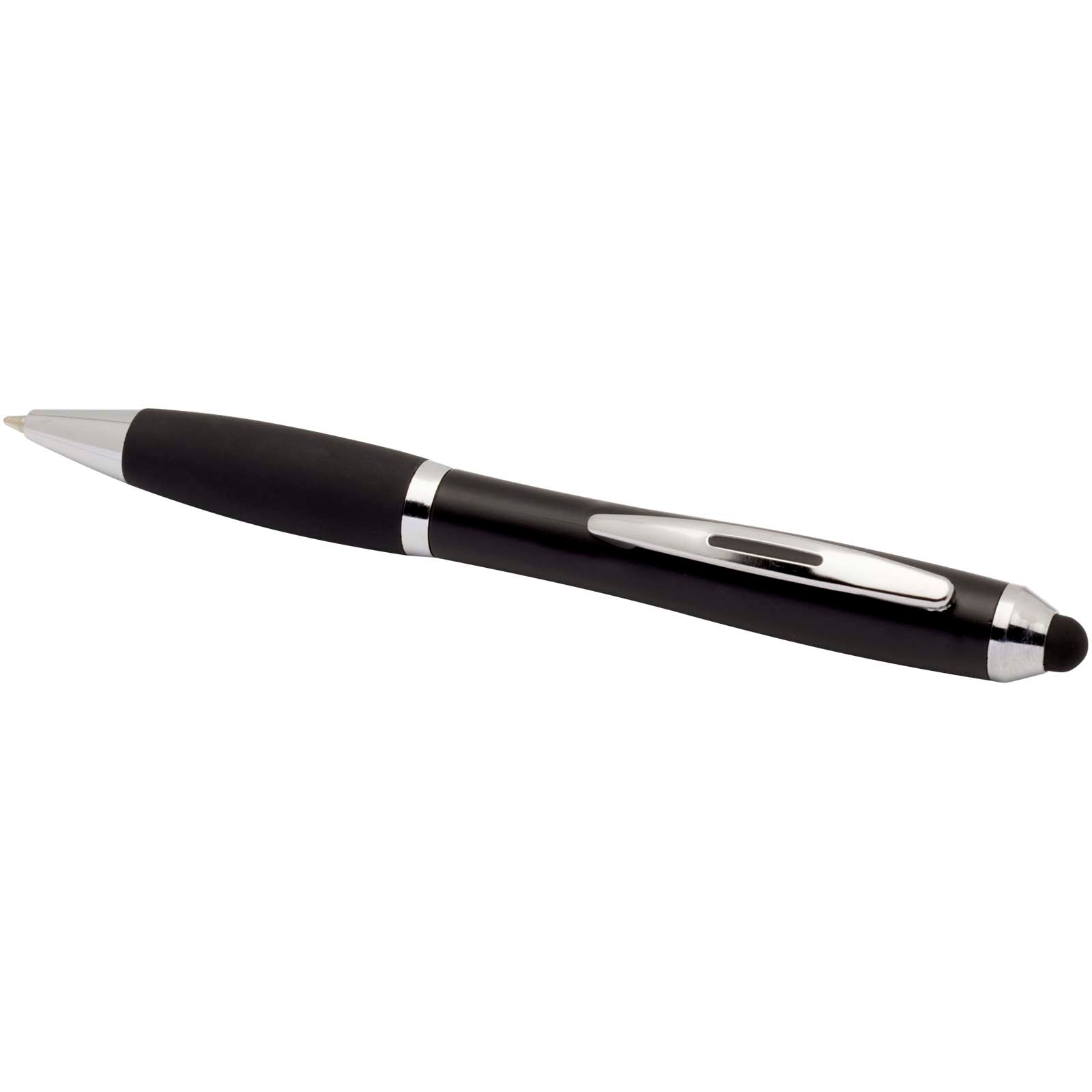 Nash RCS Stylus Kugelschreiber aus recyceltem Kunststoff mit farbigem Schaft und schwarzem Griff (schwarze Tinte)