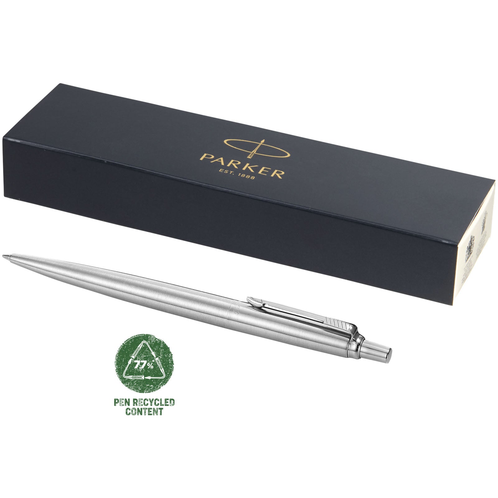 Parker Jotter Kugelschreiber (schwarze Mine) – Stahl