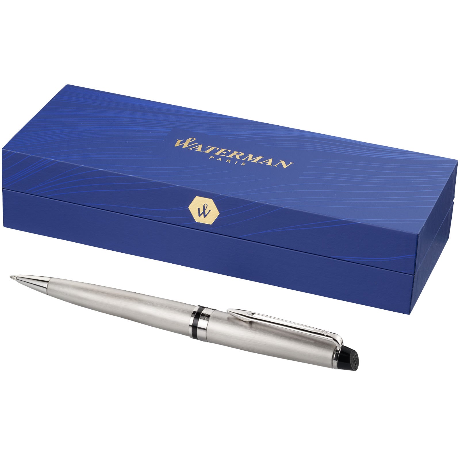 Waterman Expert Kugelschreiber (blaue Mine) – Stahl