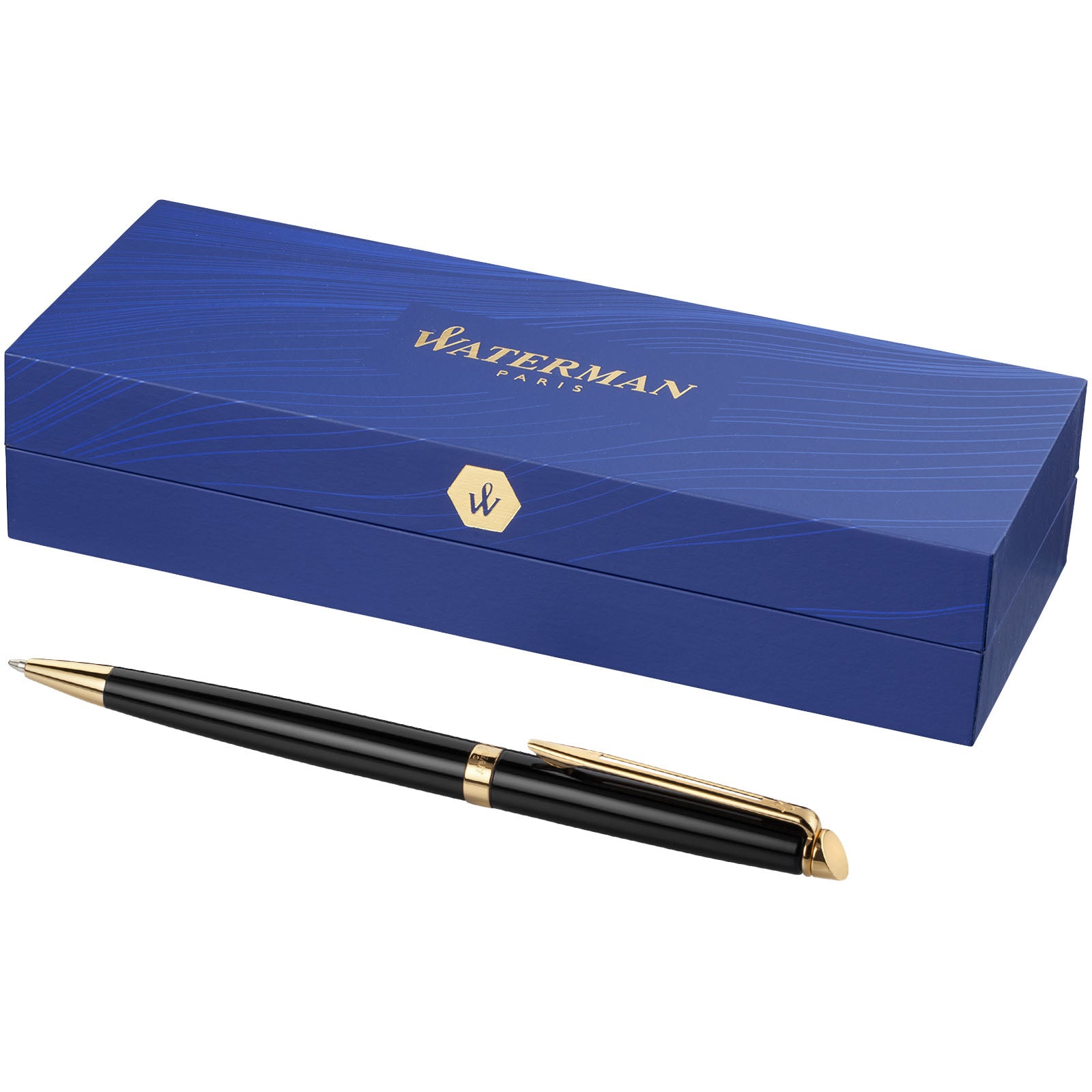 Waterman Hémisphère Kugelschreiber (blaue Mine) – Schwarz und Gold