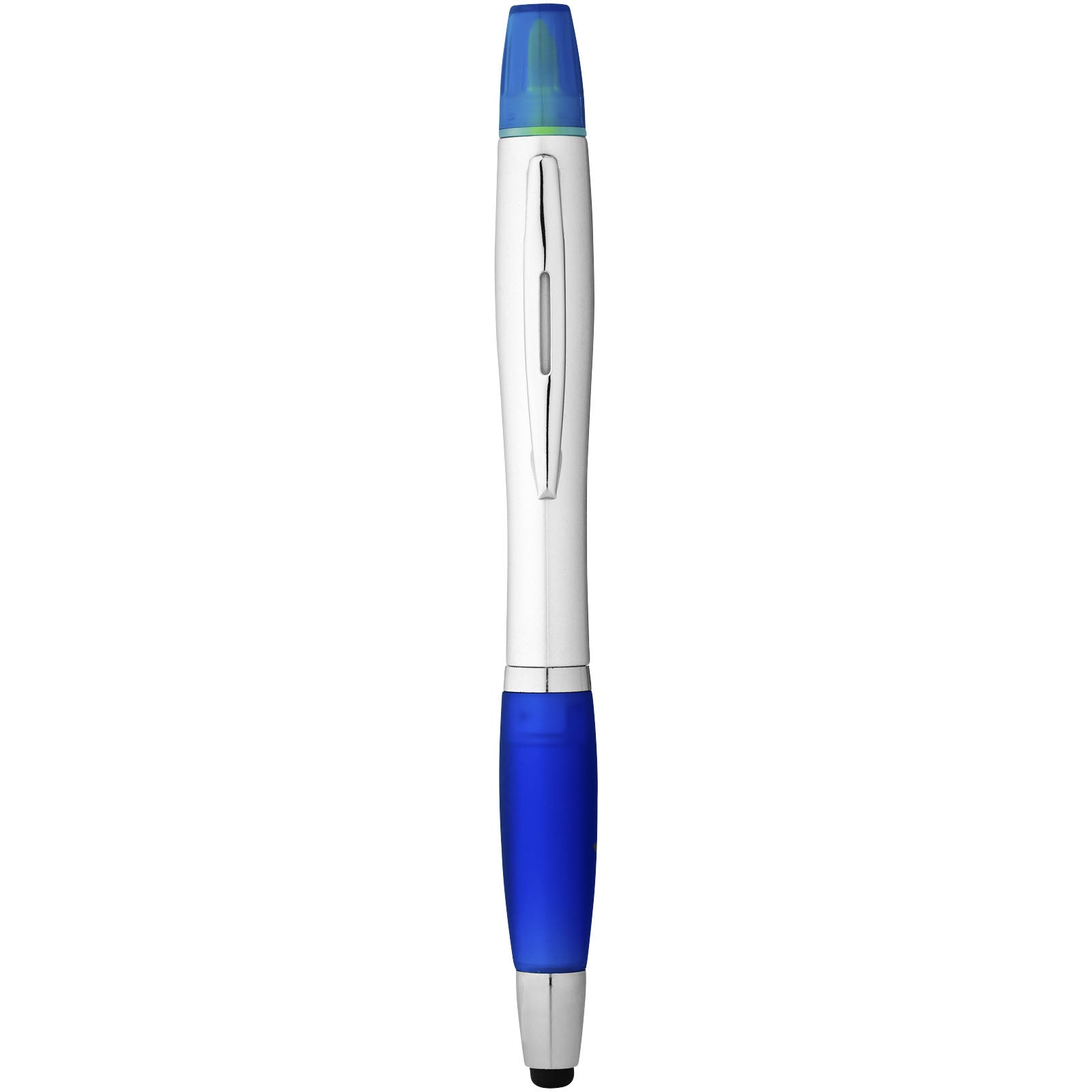 Nash Stylus Kugelschreiber und Marker (schwarze Mine) – Silber und Royalblau