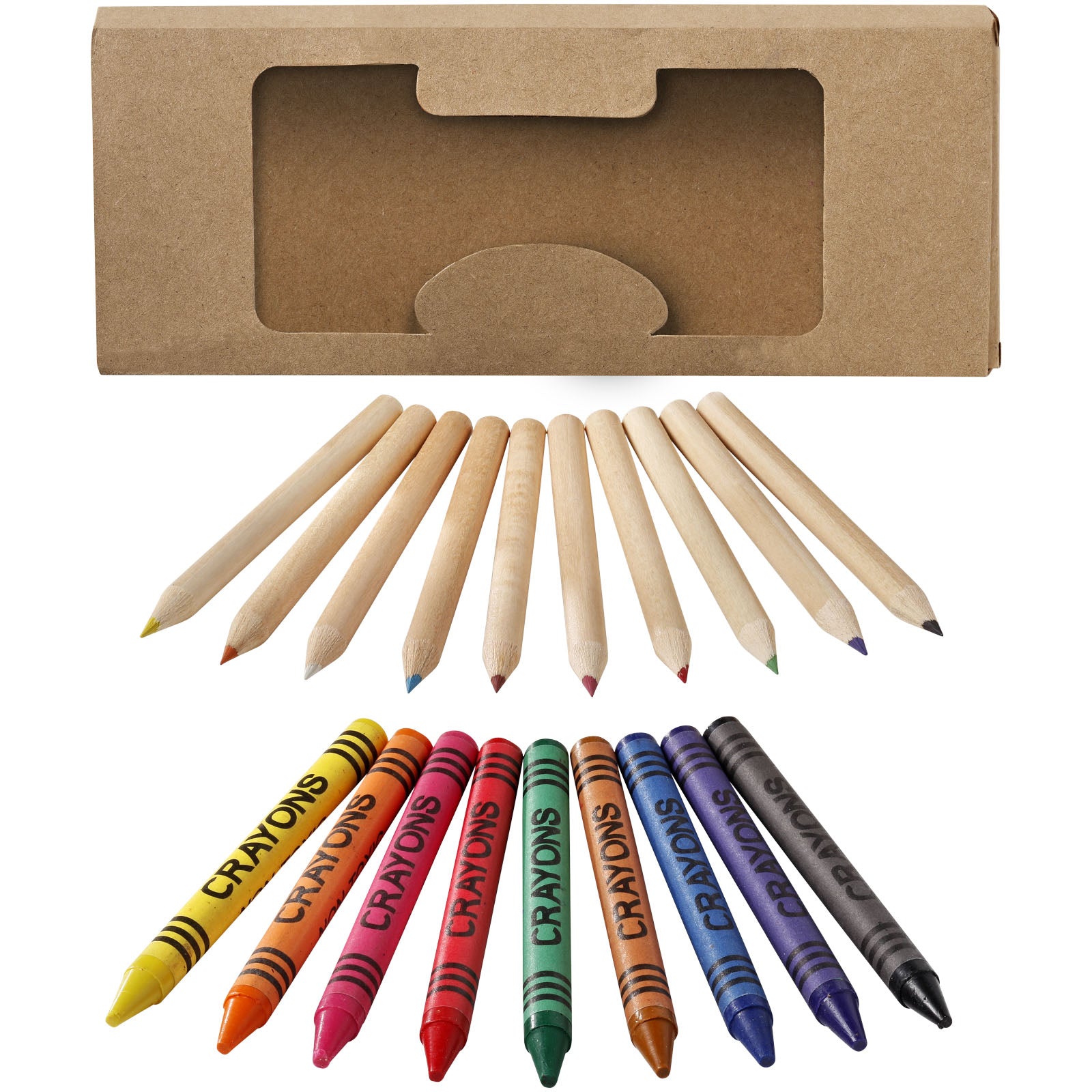 Lucky 19-teiliges Waxmal- und Buntstifte Set – Natur