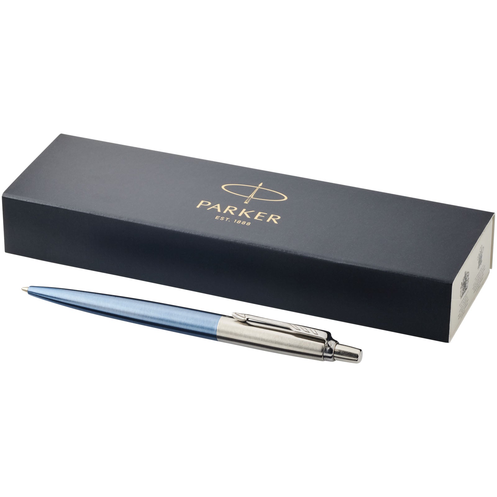 Parker Jotter Bond Street Kugelschreiber (blaue Mine) – Hellblau und Silber