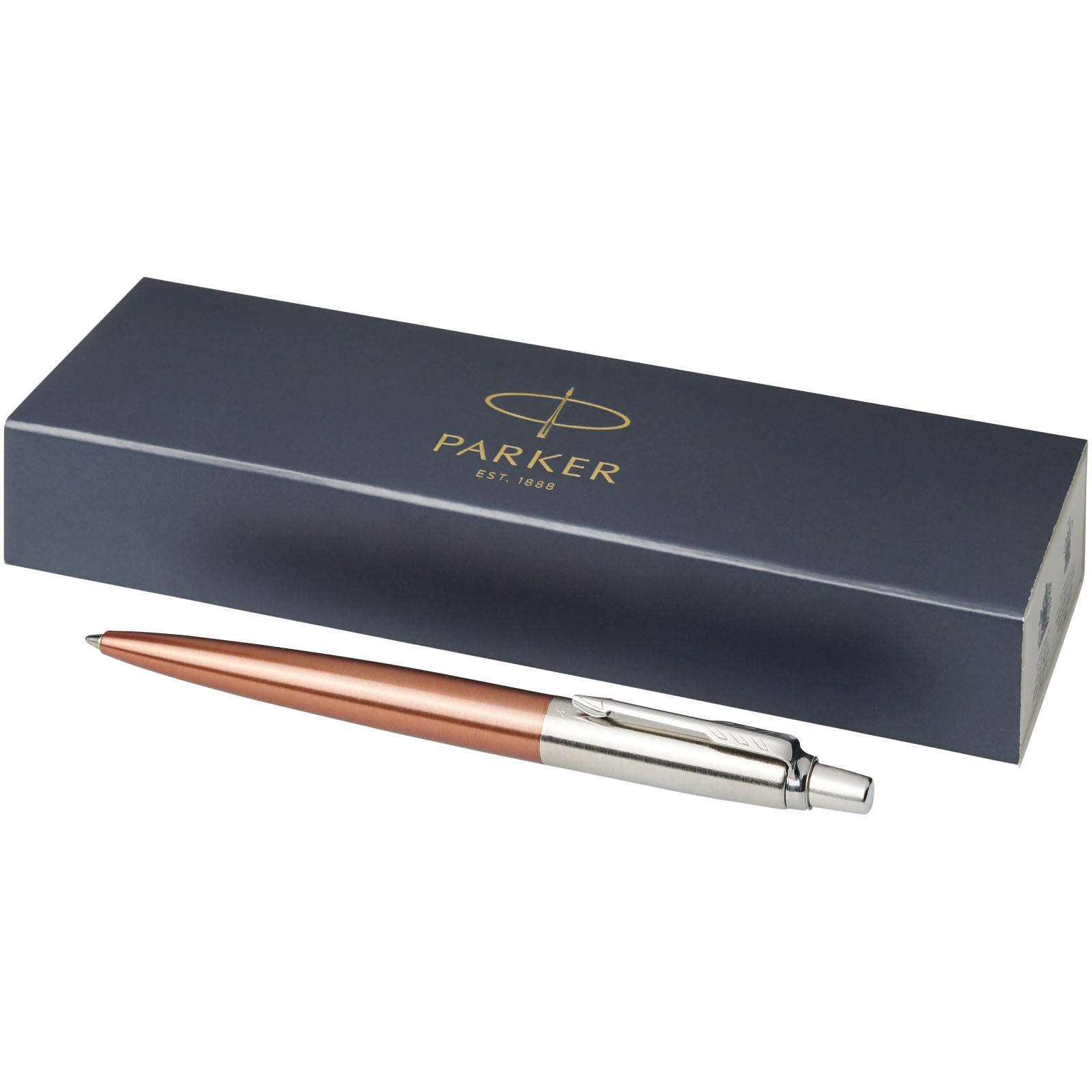 Parker Jotter Bond Street Kugelschreiber (blaue Mine) – Kupfer und Silber
