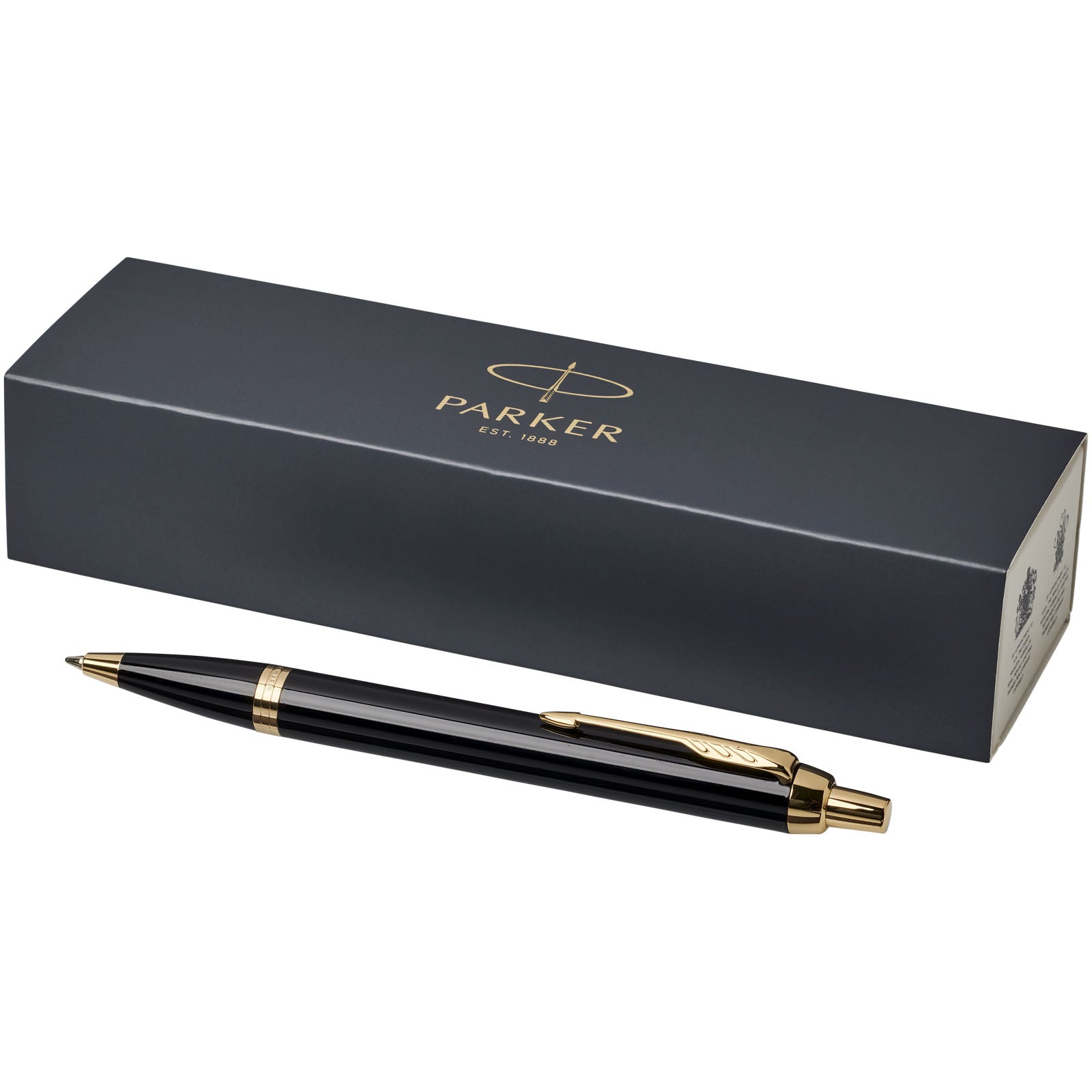 Parker IM Kugelschreiber (blaue Mine) – Schwarz und Gold