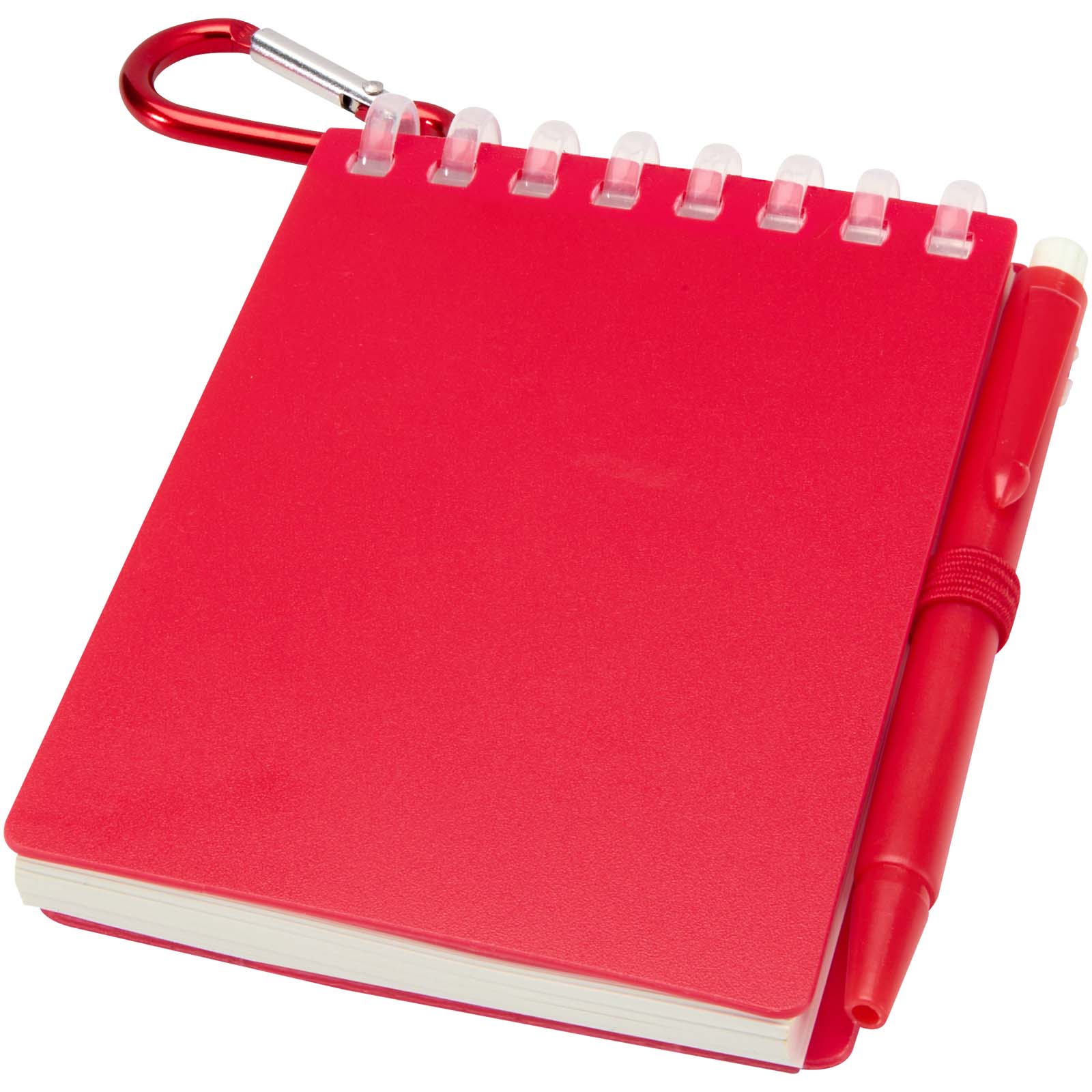 Lig Mini Recyceltes Outdoor-Softcover Notizbuch und Kugelschreiber Set (schwarze Mine) – Rot