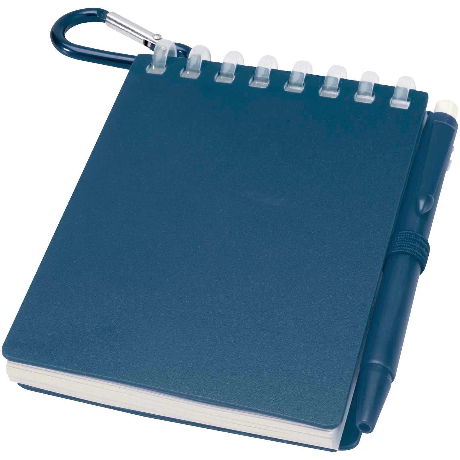 Lig Mini Recyceltes Outdoor-Softcover Notizbuch und Kugelschreiber Set (schwarze Mine) – Ozeanblau