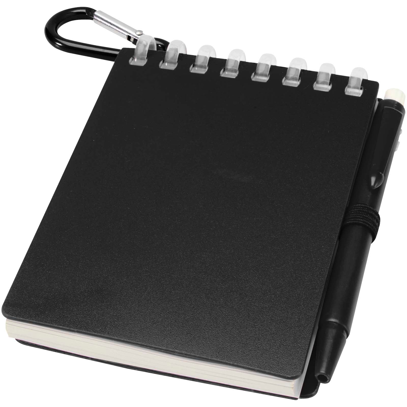 Lig Mini Recyceltes Outdoor-Softcover Notizbuch und Kugelschreiber Set (schwarze Mine) – Schwarz