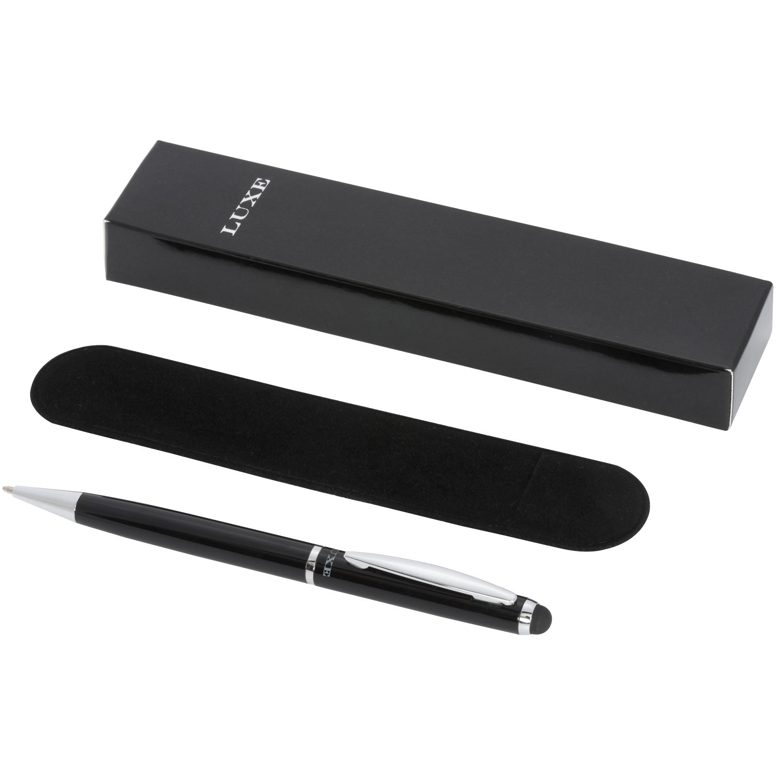 Lento Stylus Kugelschreiber (schwarze Mine) – Schwarz