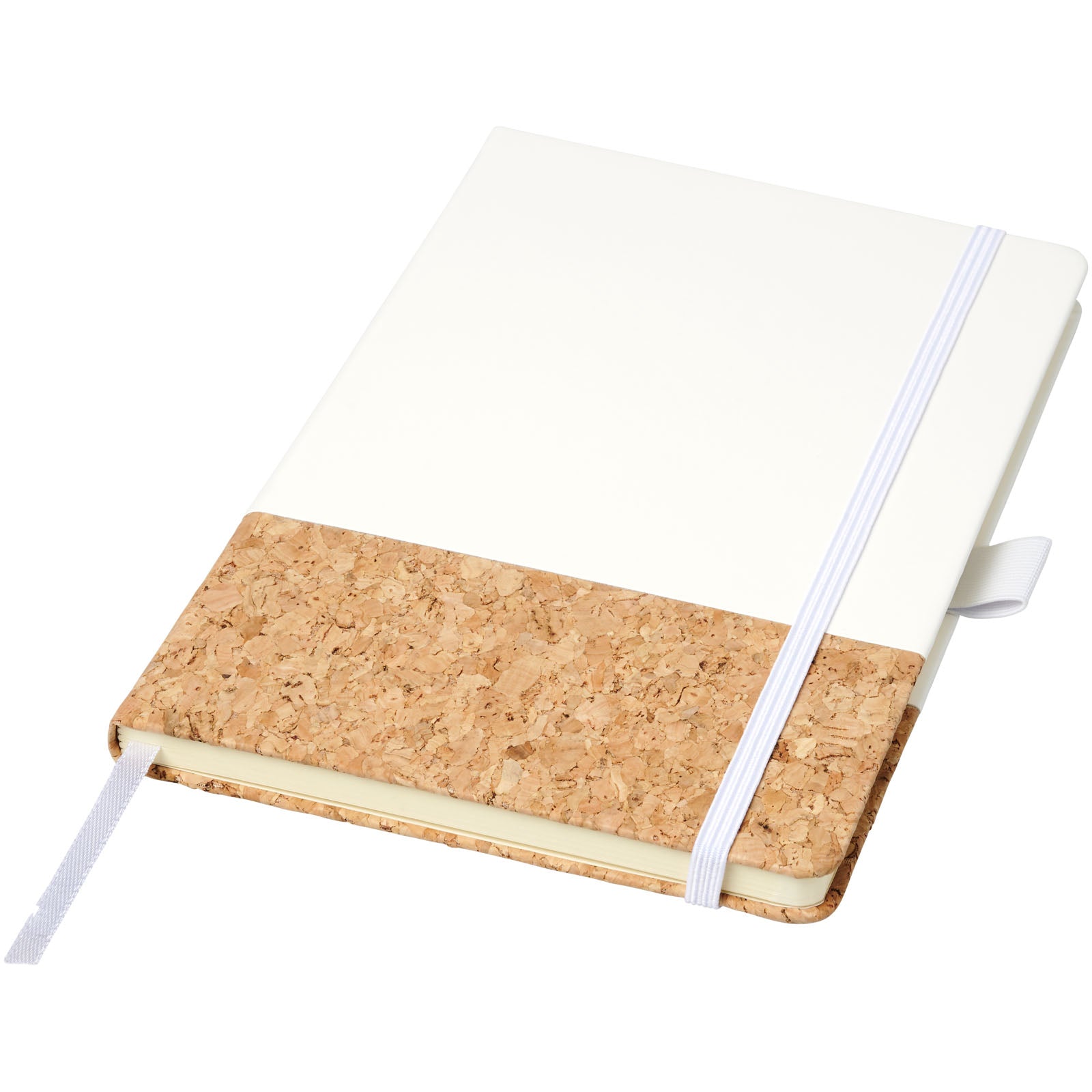 Evora A5 Notizbuch Thermo PU mit Kork – Weiss