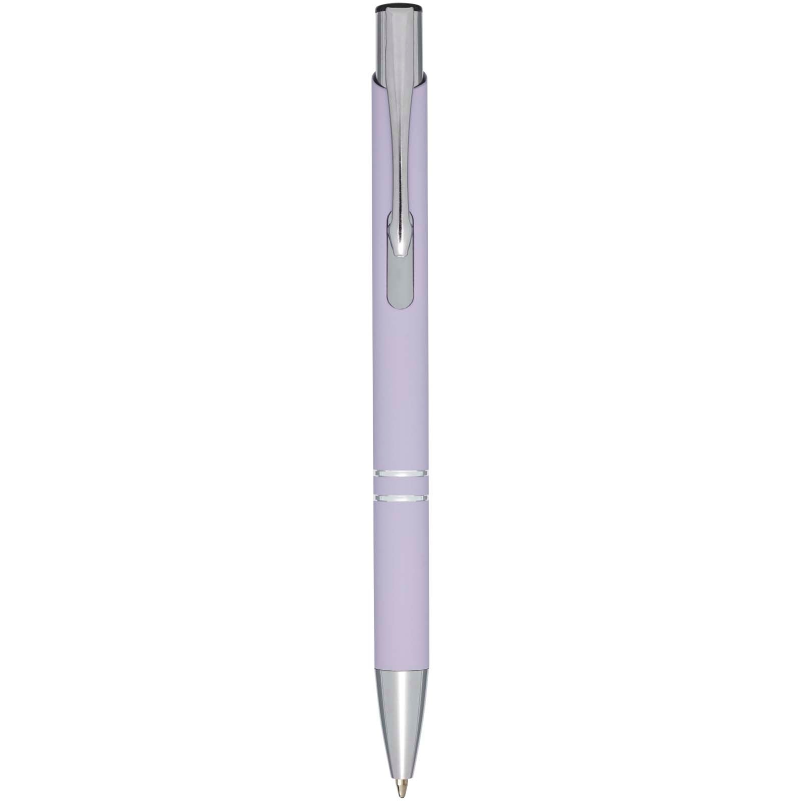 Moneta Soft Touch Druckkugelschreiber (schwarze Mine) – Fliederfarben