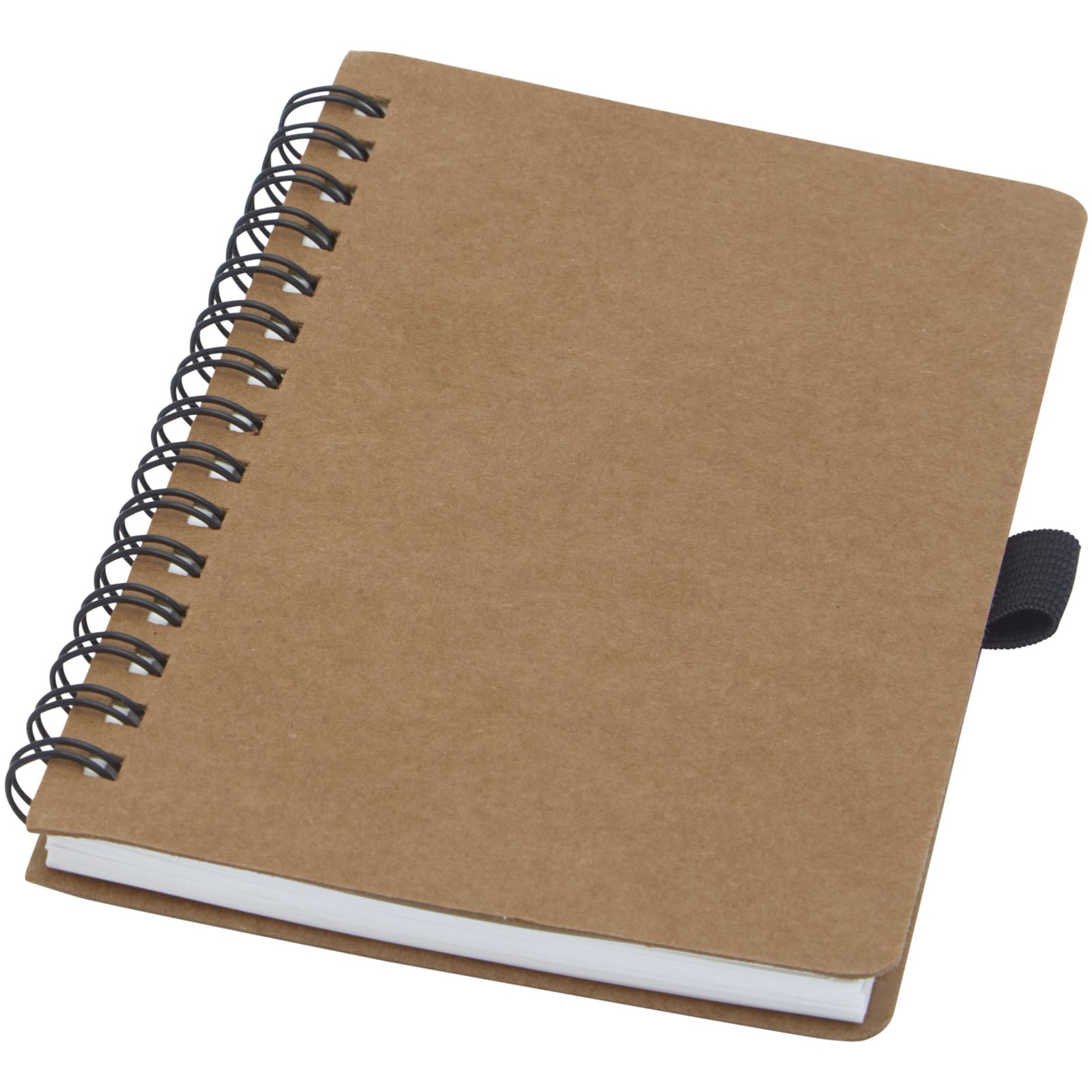 Cobble A6 Notizbuch mit Spiralbindung aus recyceltem Karton mit Steinpapier – Natur