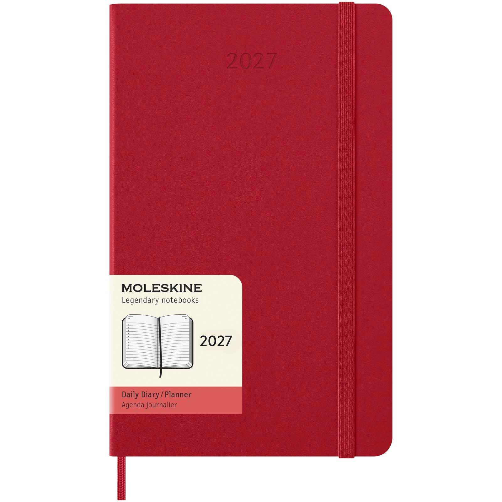 Moleskine Hardcover 12 Monate Tageskalender – Scharlachrot