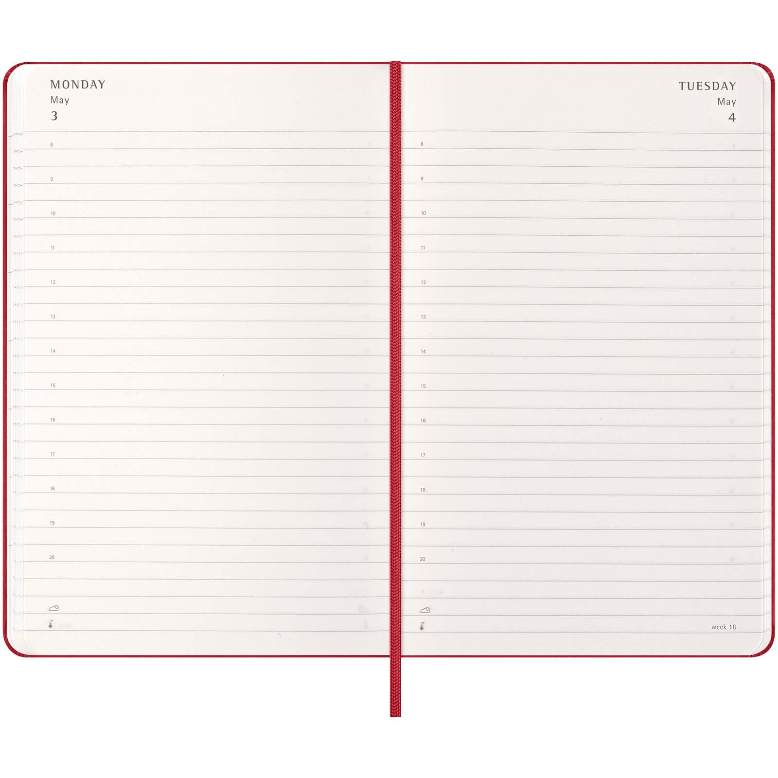 Moleskine Hardcover 12 Monate Tageskalender