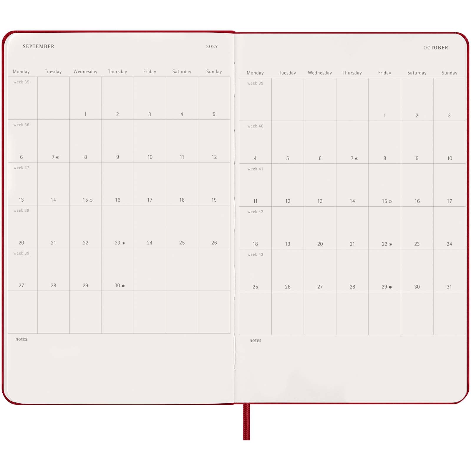 Moleskine Hardcover 12 Monate Tageskalender