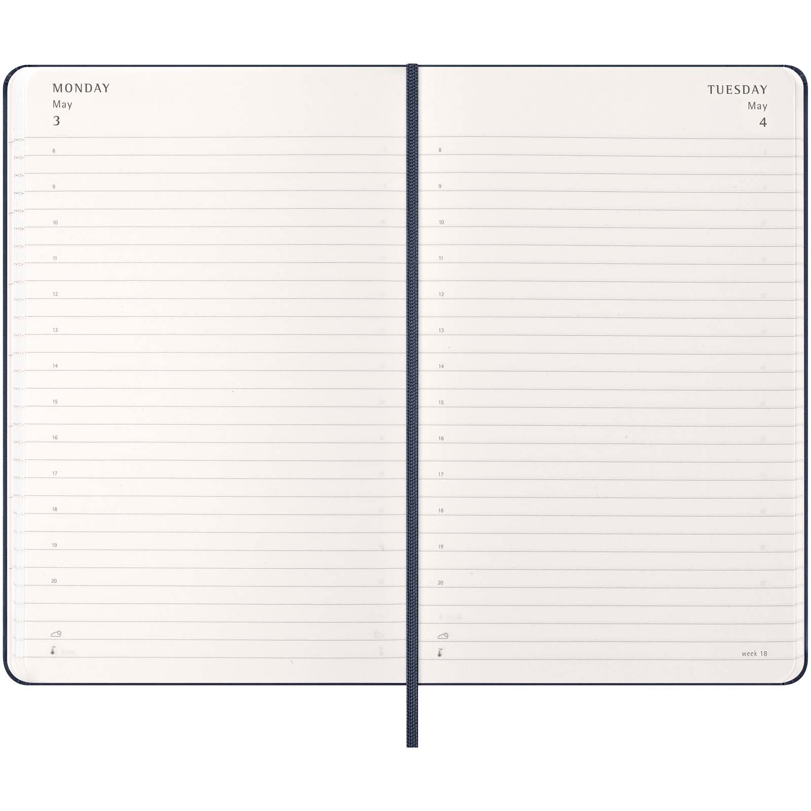 Moleskine Hardcover 12 Monate Tageskalender