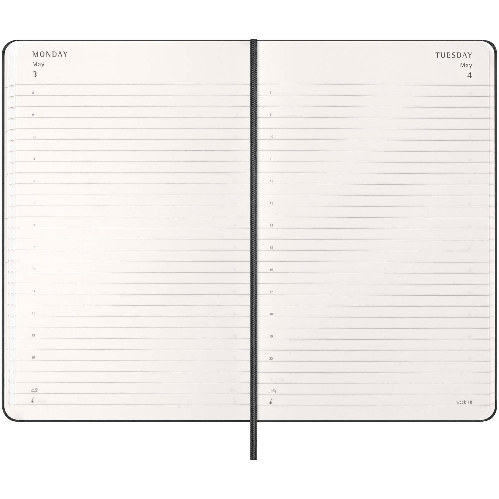 Moleskine Hardcover 12 Monate Tageskalender