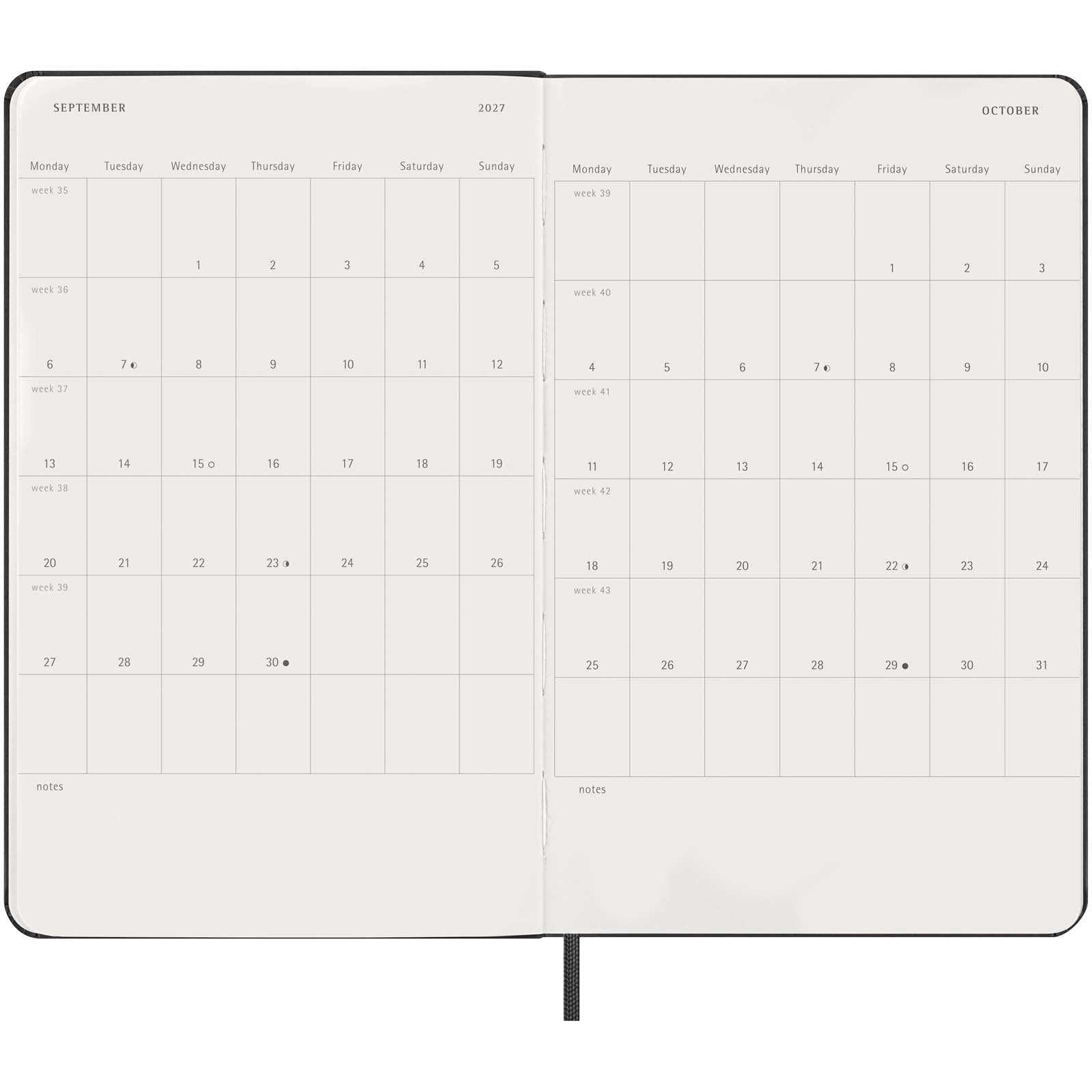 Moleskine Hardcover 12 Monate Tageskalender