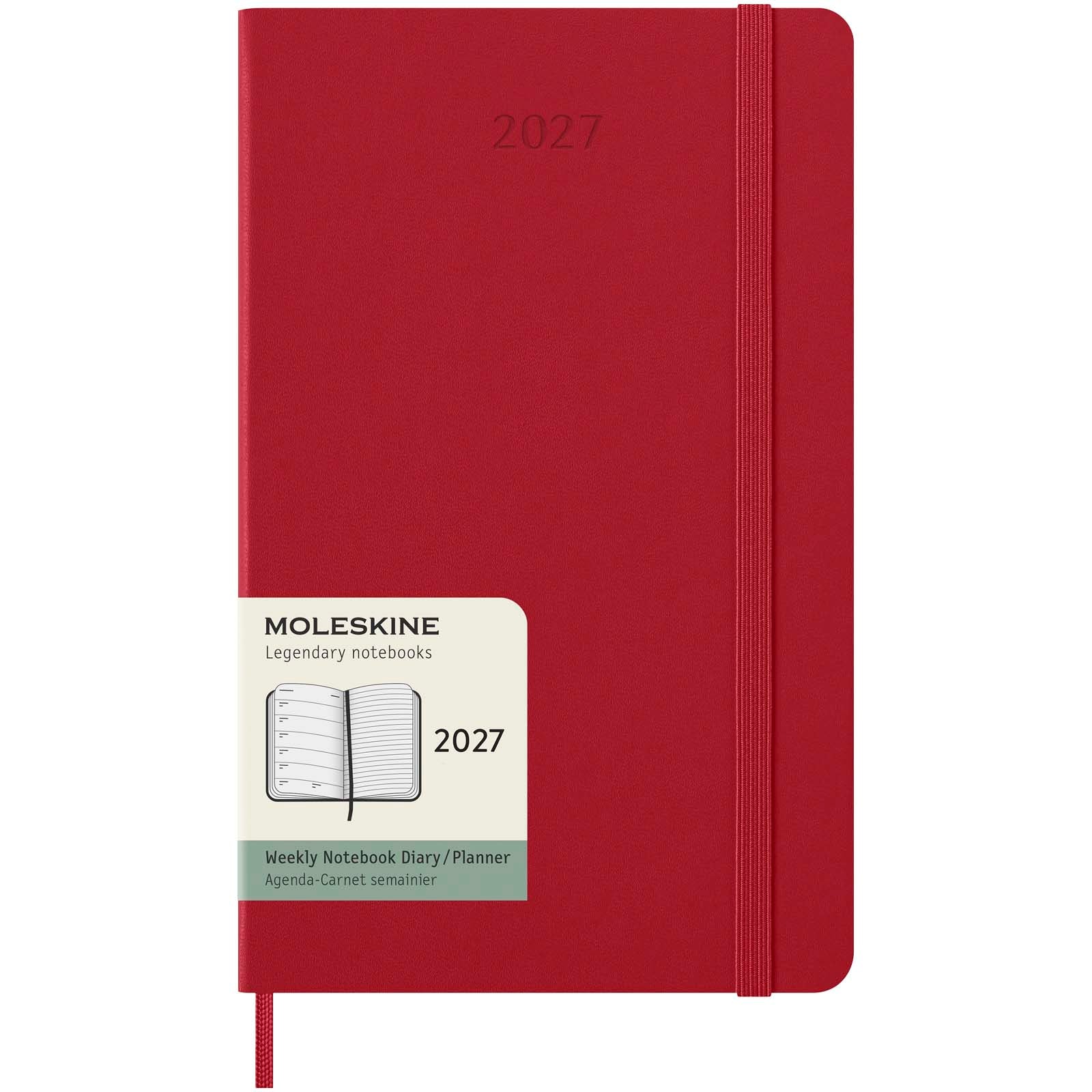 Moleskine Hardcover 12 Monate Wochenkalender L – Scharlachrot
