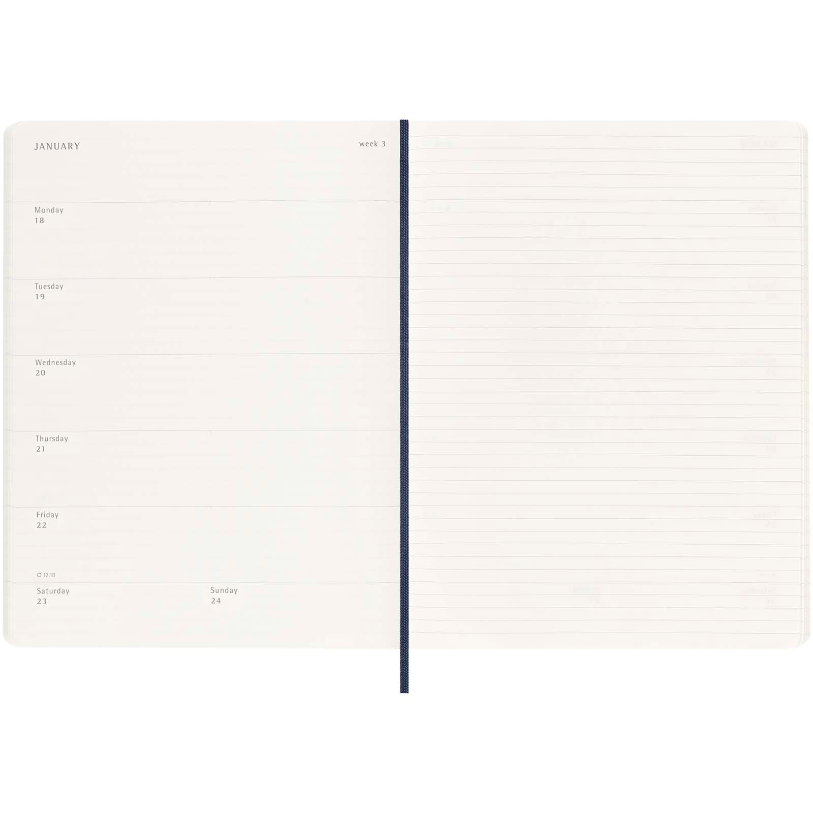 Moleskine Softcover 12 Monate Wochenkalender XL