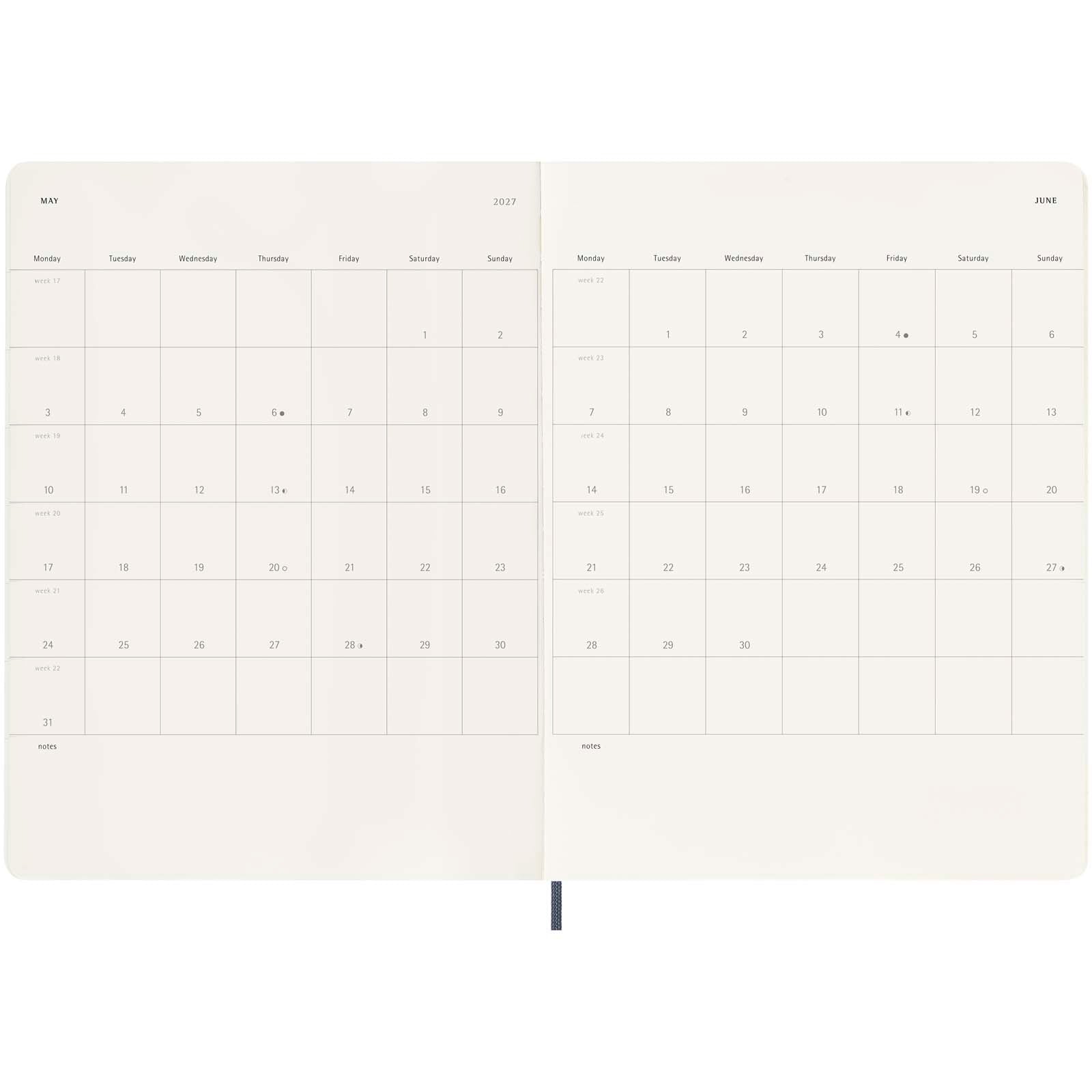 Moleskine Softcover 12 Monate Wochenkalender XL