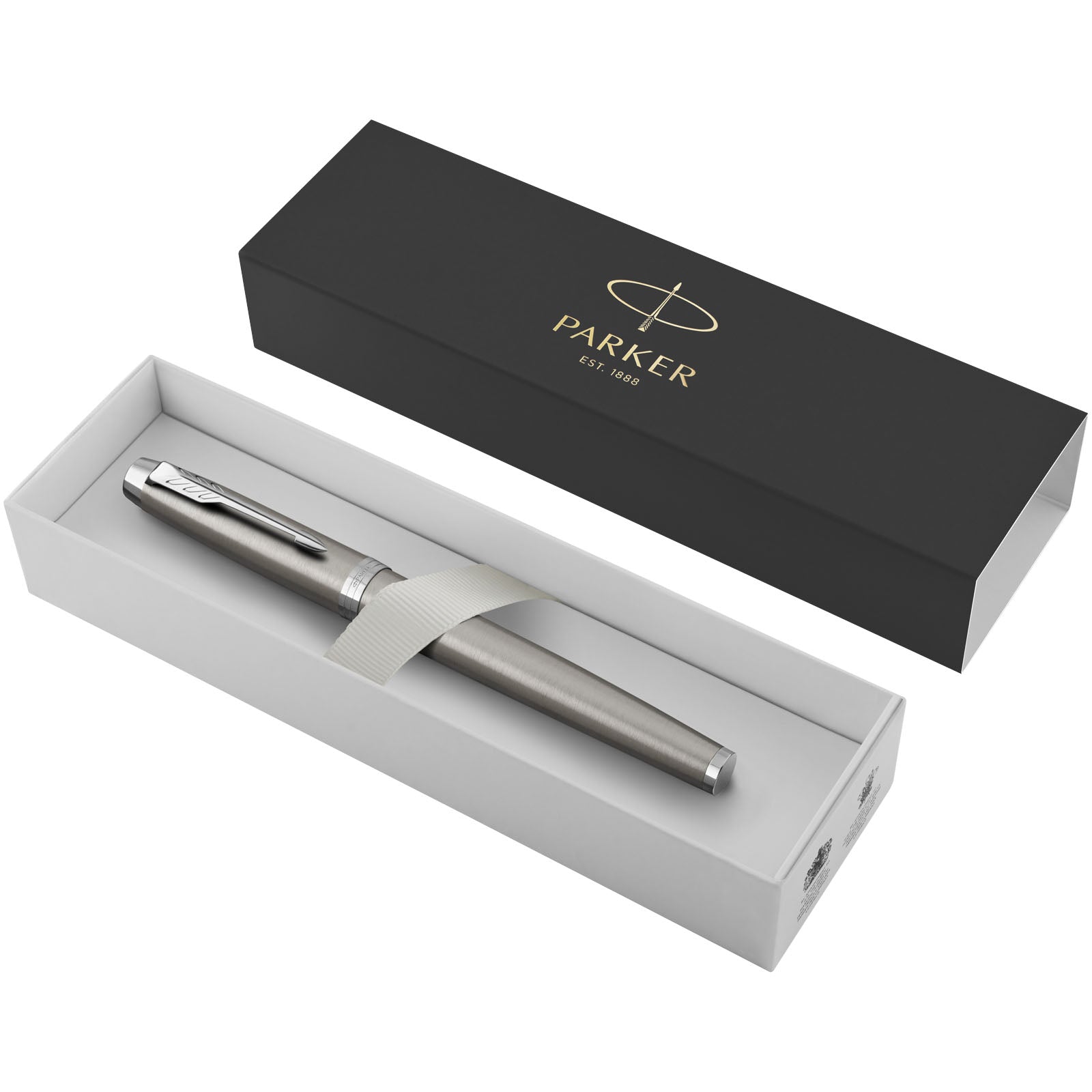 Parker IM Tintenroller (schwarze Mine) – Silber